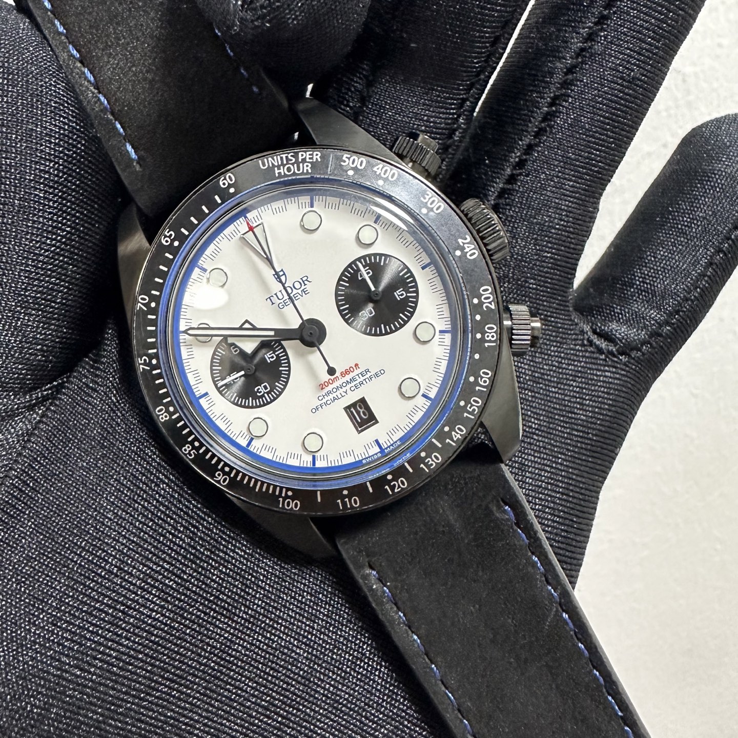 NO:552674,3T new Tudor chronograph black,198609093T新品帝舵计时黑色,,Watch