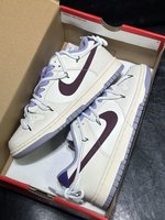 Nike Skateboard Shoes Purple White Women Low Tops