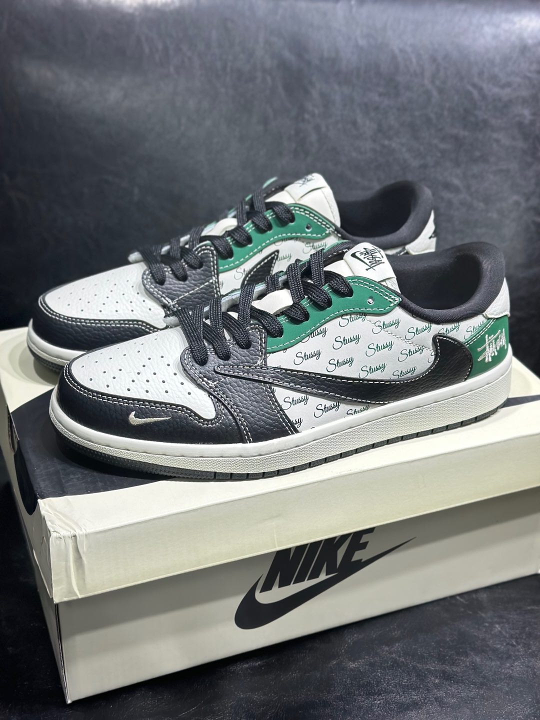 Nike Dunk Low Stussy Custom Sneakers Anti-Slip Low Top Designer Shoes