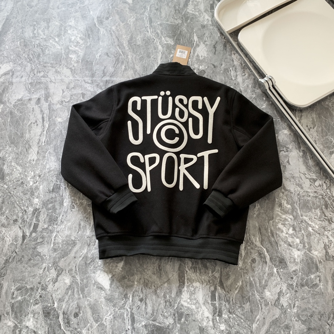 Stussy Kleidung Mäntel & Jacken Aprikosenfarbe Schwarz Blau Wolle Frühling/Herbst Kollektion