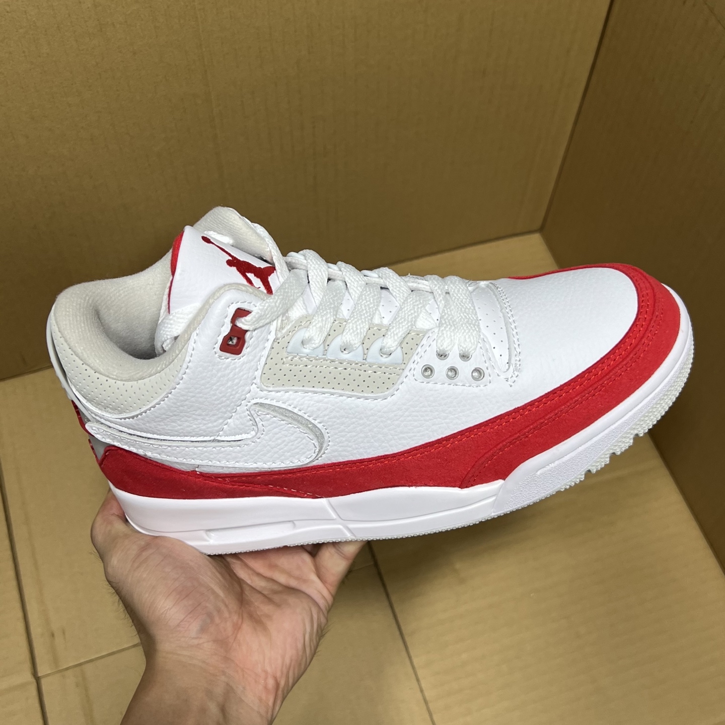 Air Jordan 3 Retro 'White/Red' Men's Basketball Shoes, Size 40-48.5 2 a1755206703170 7458