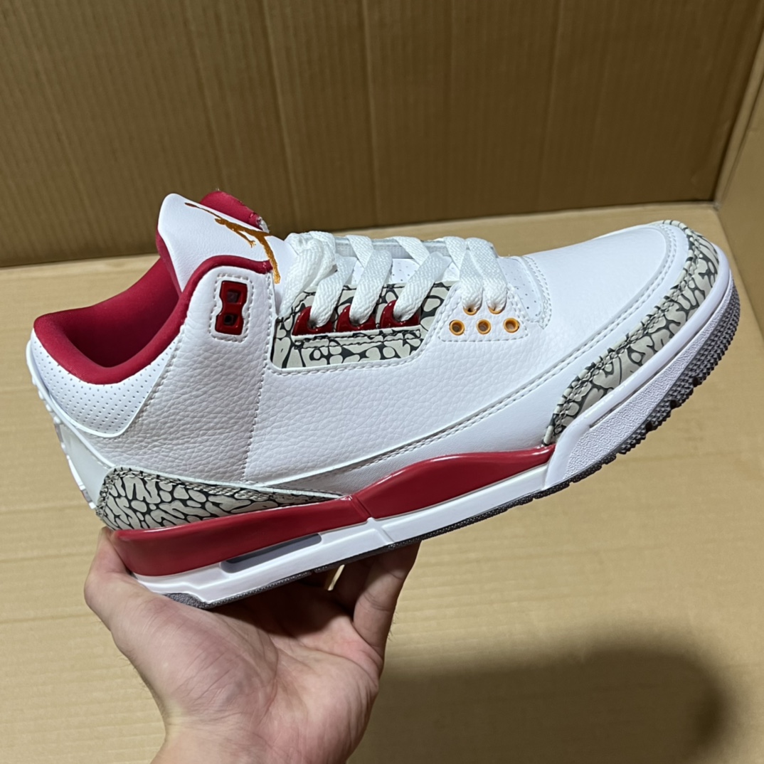 Air Jordan 3 Retro 'White/Red' Men's Basketball Shoes, Size 40-48.5 8 a1755206706690 4385