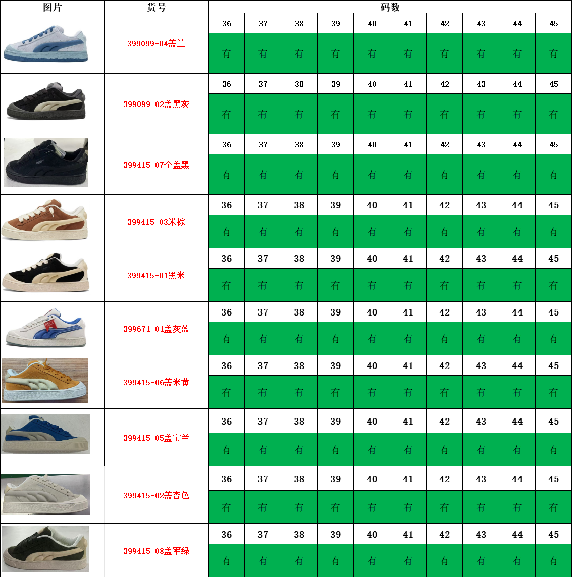 双十一特价必推系列! 奥莱订单彪马系列特价! 尺码:36-45无半码! 天猫 京东等平台充正订单!暑期重磅福利!品质就不多说了!白菜价体验正品!售前 售后 一包到底! 编码AB215865!