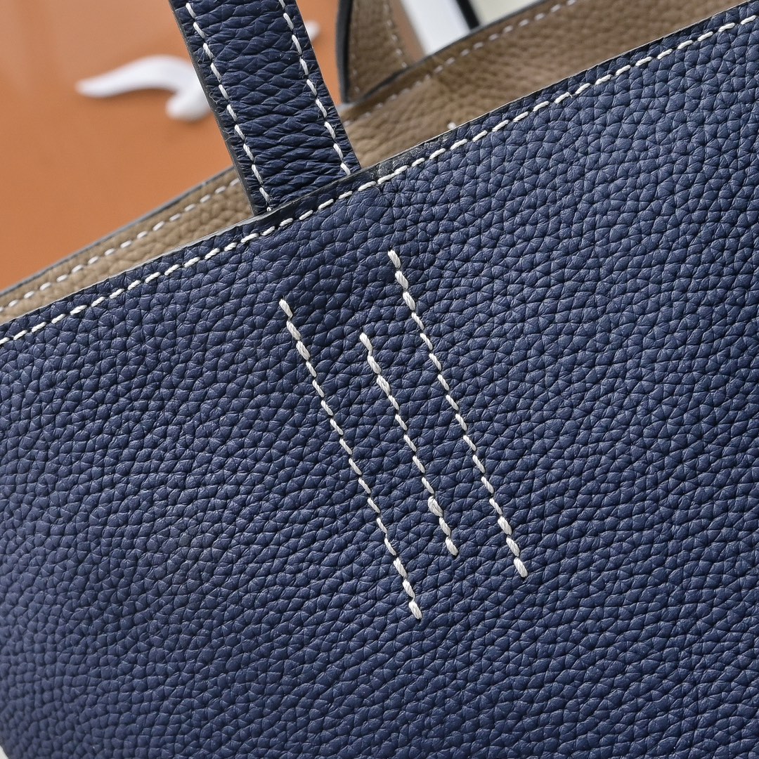 爱马仕（Hermès）奢华与永恒的设计 双面袋两面通用 简单低调 跟着心情换不一样的颜色🌈🌈🌈深蓝/大象灰