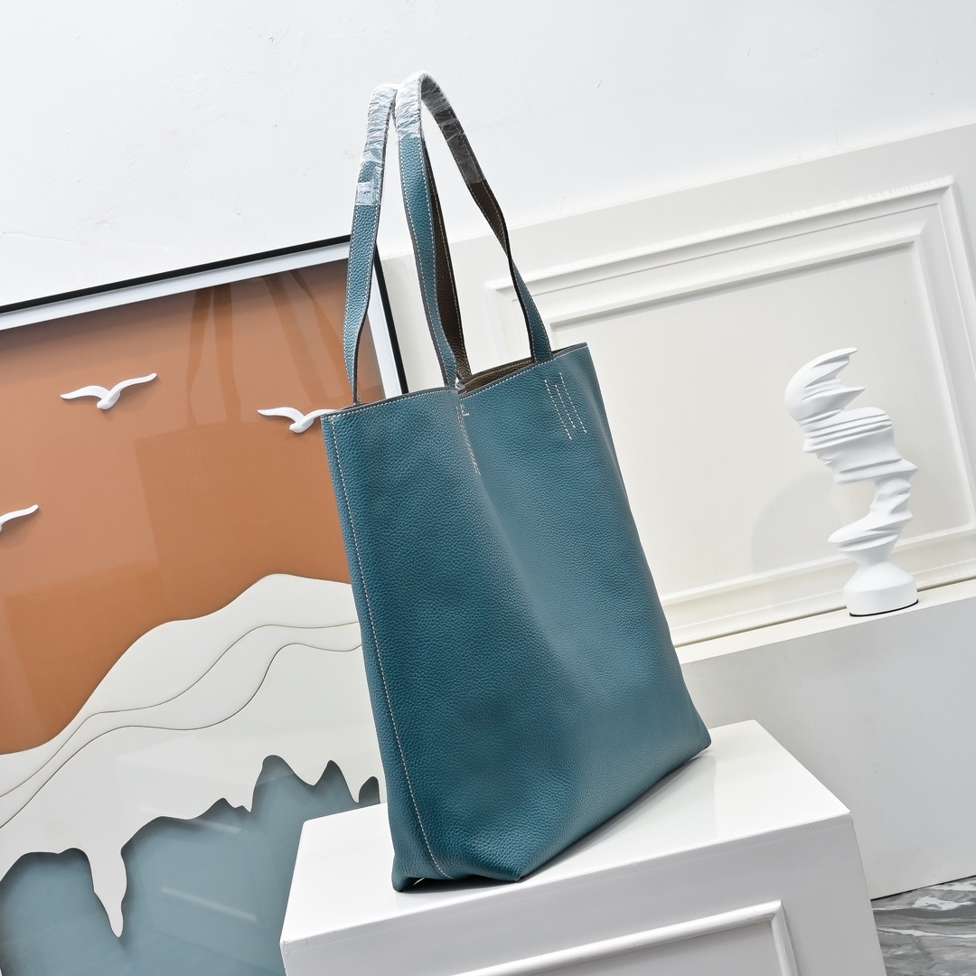爱马仕（Hermès）奢华与永恒的设计 双面袋两面通用 简单低调 跟着心情换不一样的颜色🌈🌈🌈中蓝/大象灰