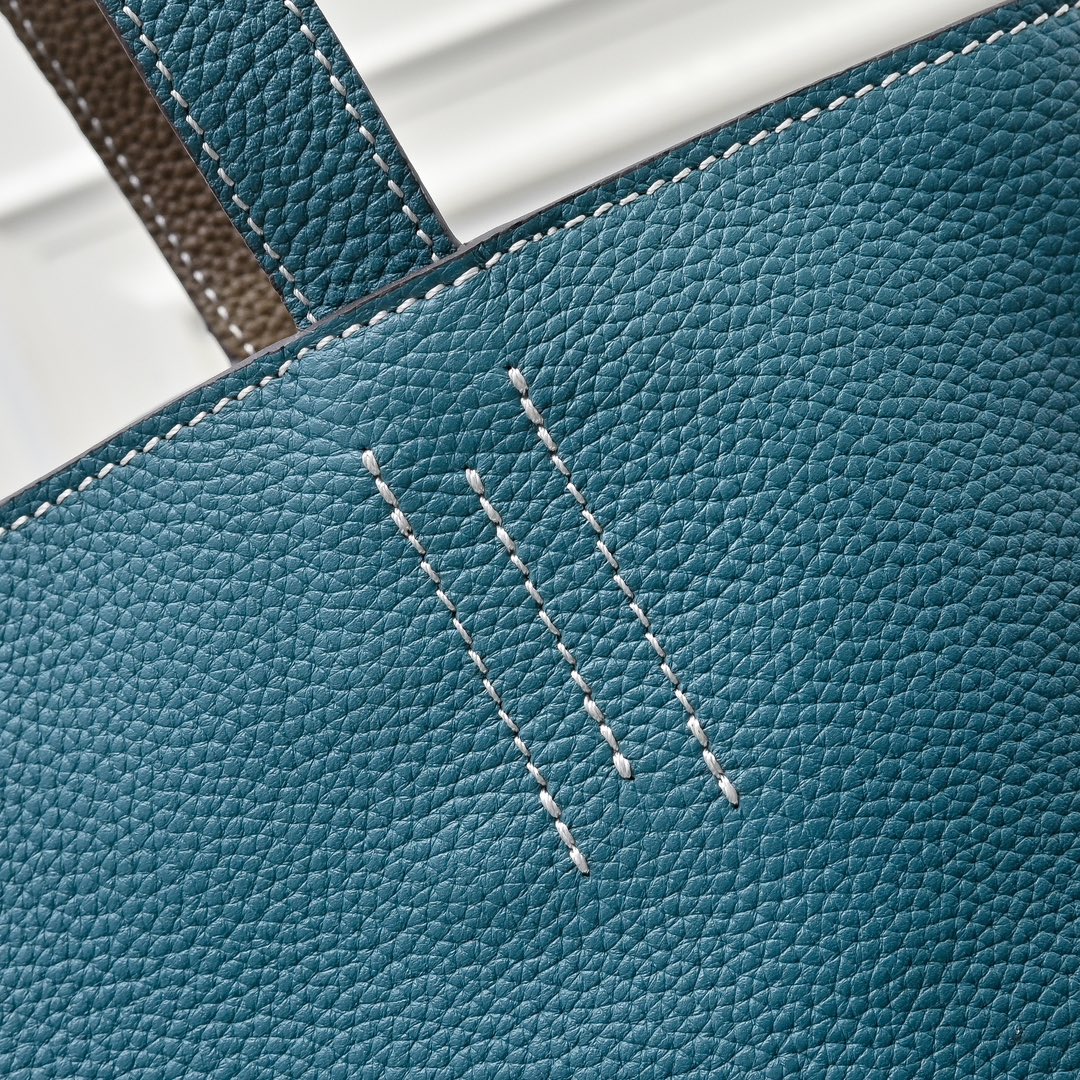 爱马仕（Hermès）奢华与永恒的设计 双面袋两面通用 简单低调 跟着心情换不一样的颜色🌈🌈🌈中蓝/大象灰