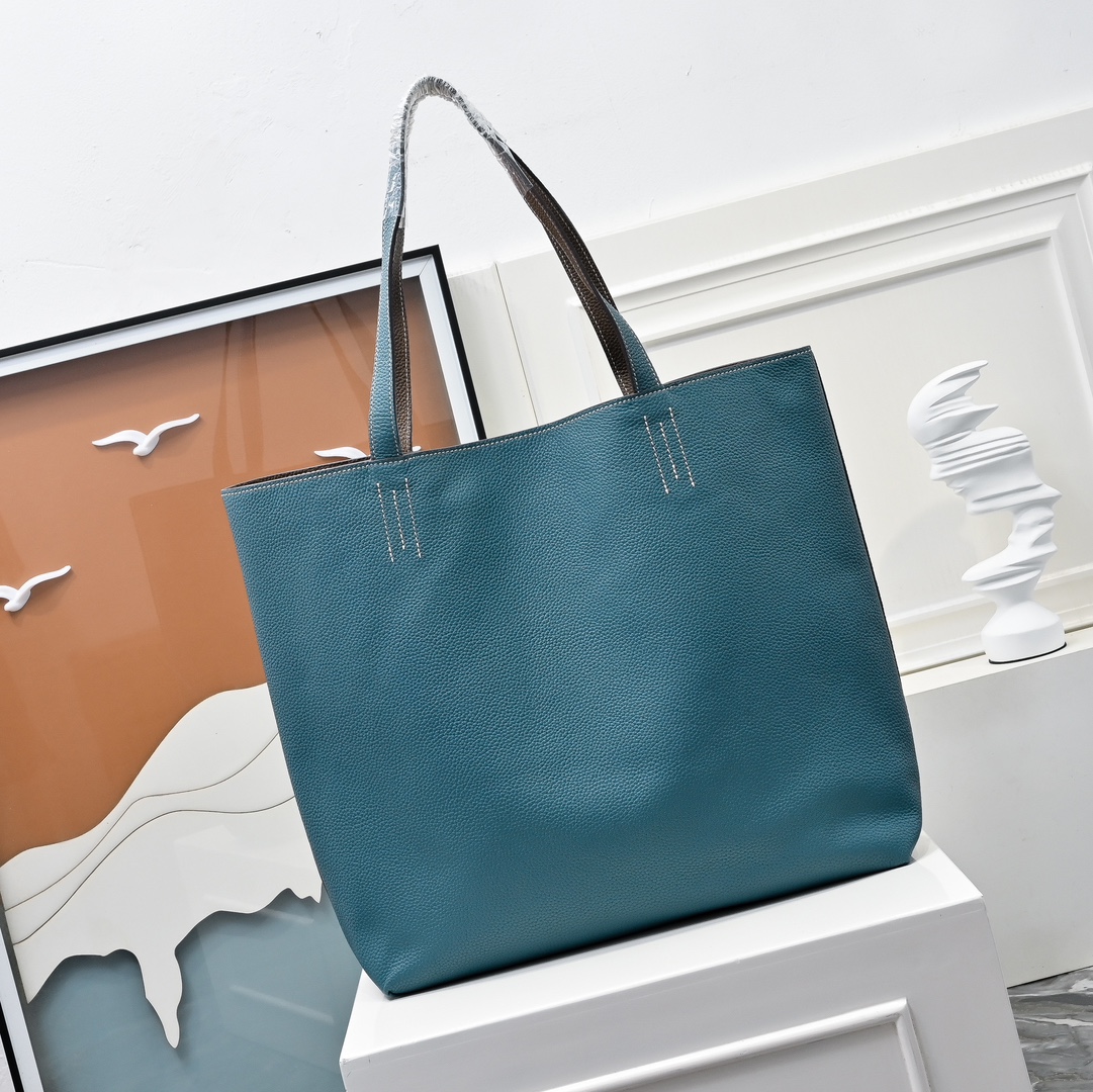 爱马仕（Hermès）奢华与永恒的设计 双面袋两面通用 简单低调 跟着心情换不一样的颜色🌈🌈🌈中蓝/大象灰