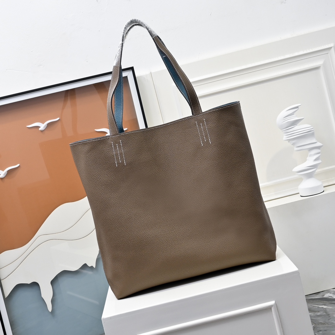 爱马仕（Hermès）奢华与永恒的设计 双面袋两面通用 简单低调 跟着心情换不一样的颜色🌈🌈🌈中蓝/大象灰