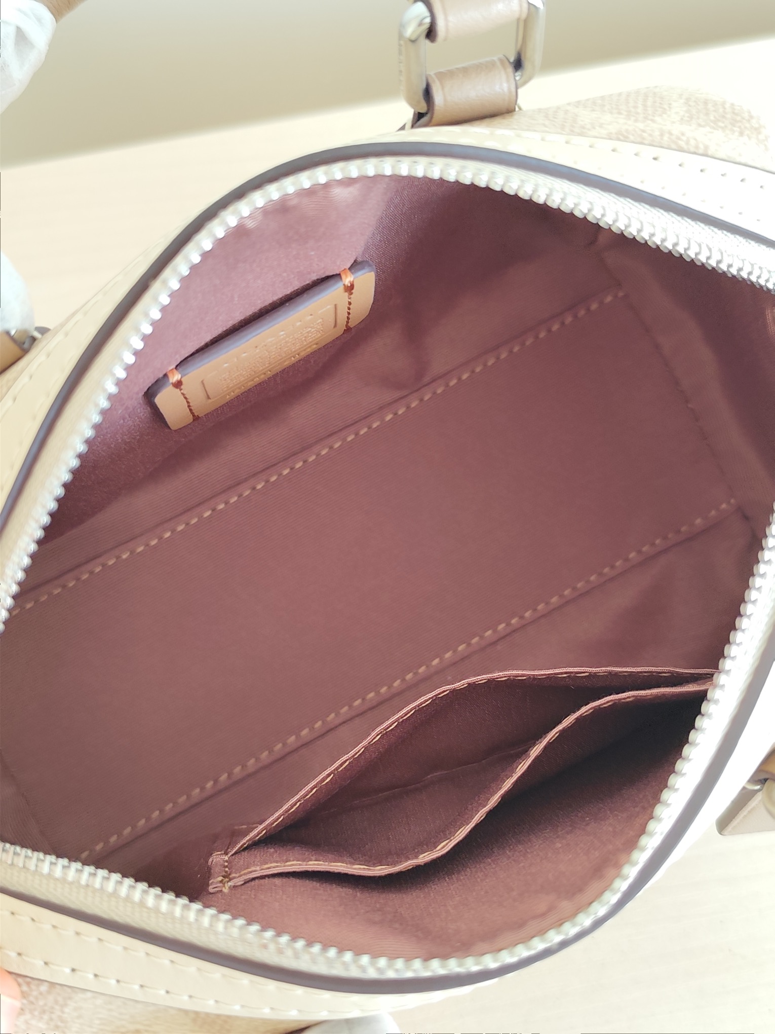 Coach 纯 COACH 蔻驰 MINI ROWAN CW330女士单肩斜挎手提包波士顿包