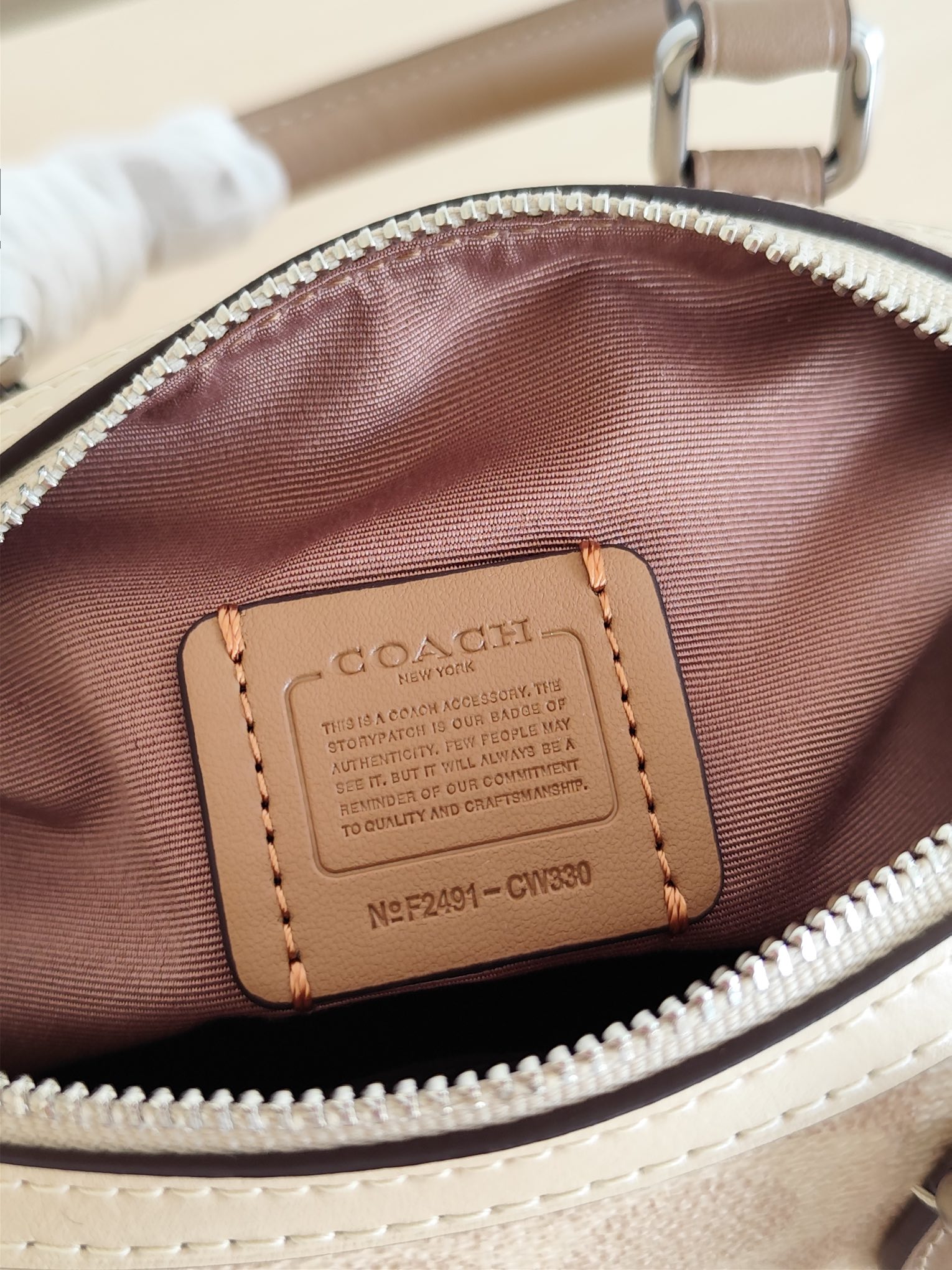 Coach 纯 COACH 蔻驰 MINI ROWAN CW330女士单肩斜挎手提包波士顿包
