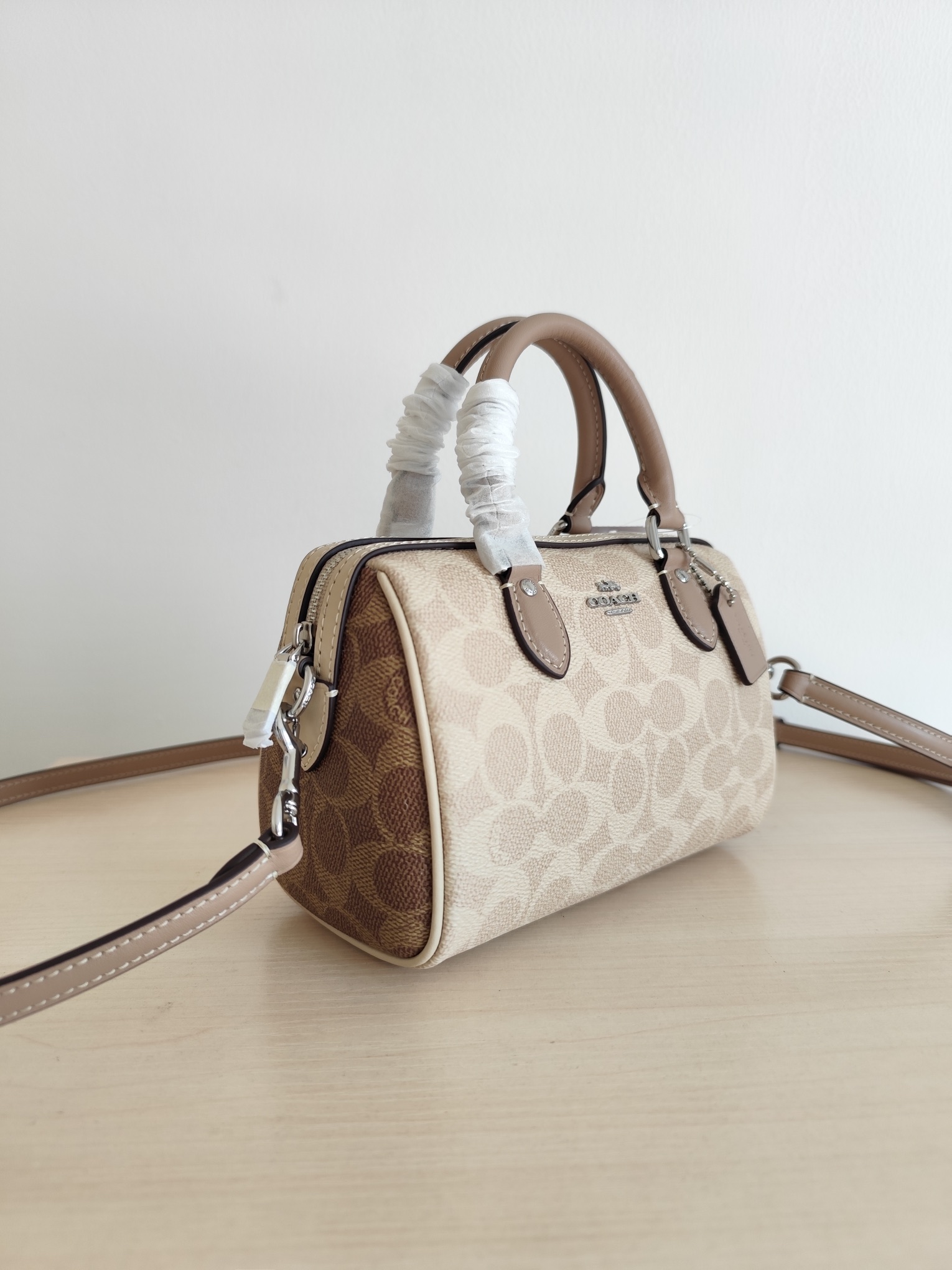 Coach 纯 COACH 蔻驰 MINI ROWAN CW330女士单肩斜挎手提包波士顿包