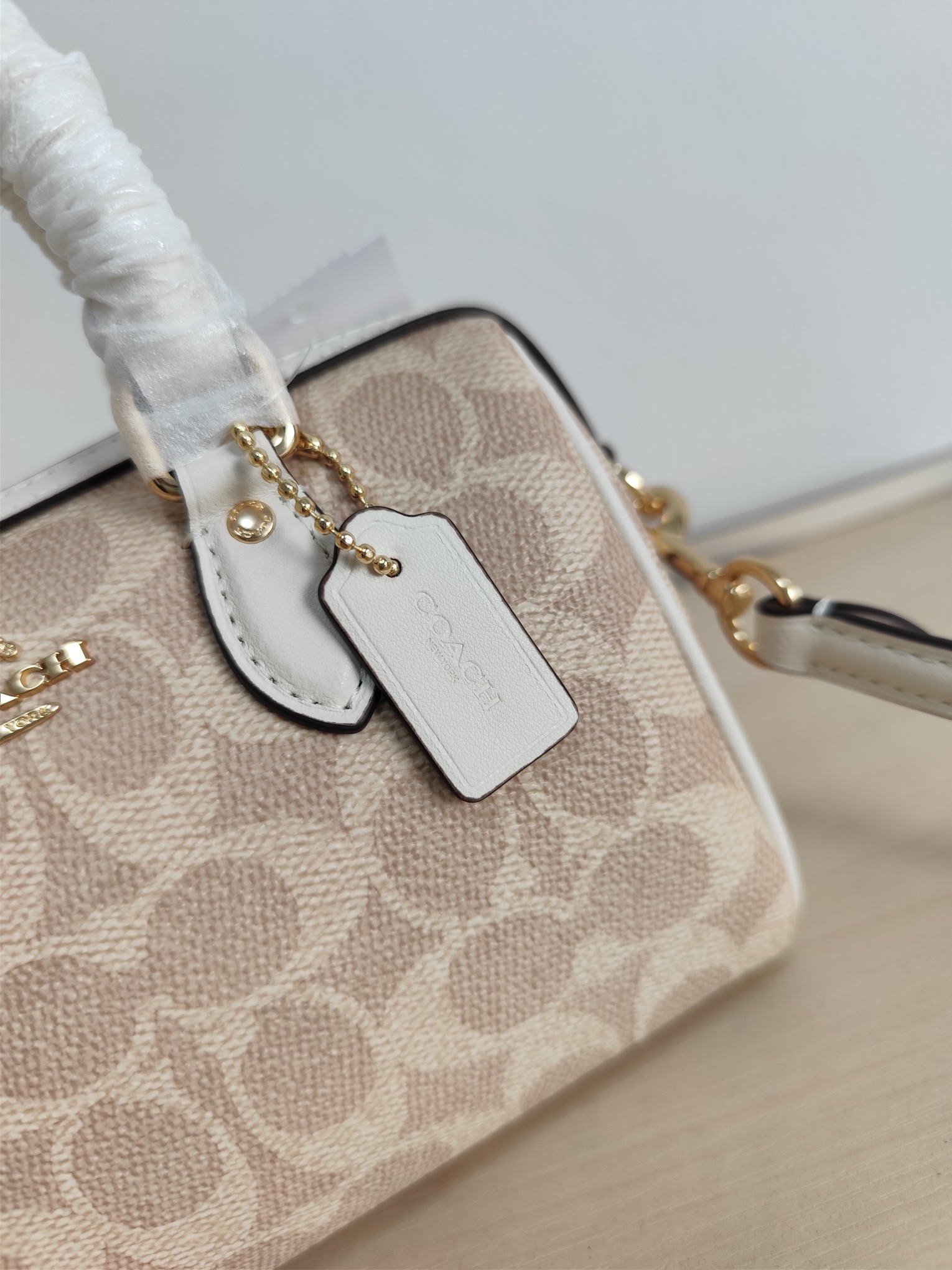 Coach 纯 COACH 蔻驰 MINI ROWAN CW329女士单肩斜挎手提包波士顿包