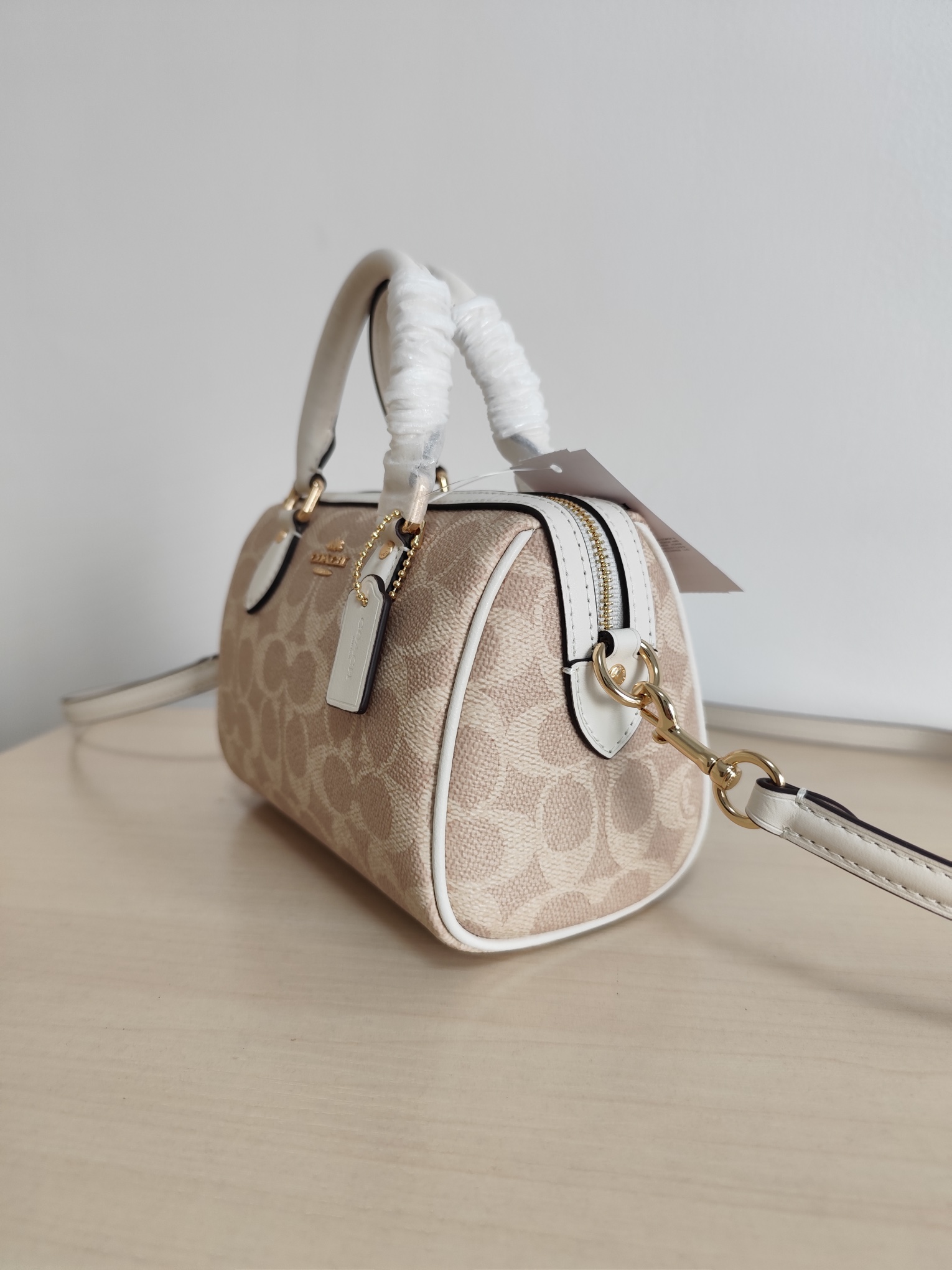 Coach 纯 COACH 蔻驰 MINI ROWAN CW329女士单肩斜挎手提包波士顿包