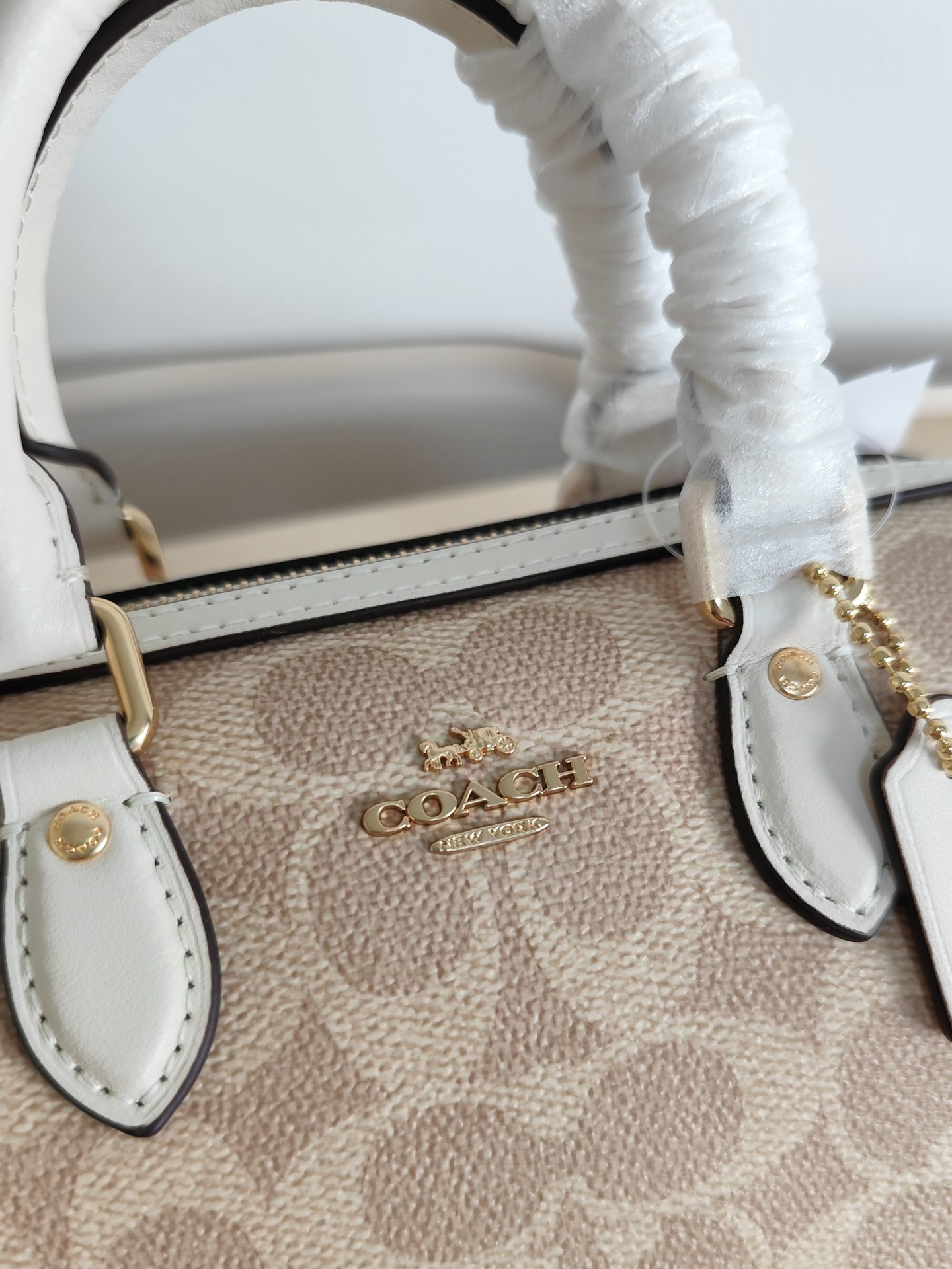 Coach 纯 COACH 蔻驰 MINI ROWAN CW329女士单肩斜挎手提包波士顿包