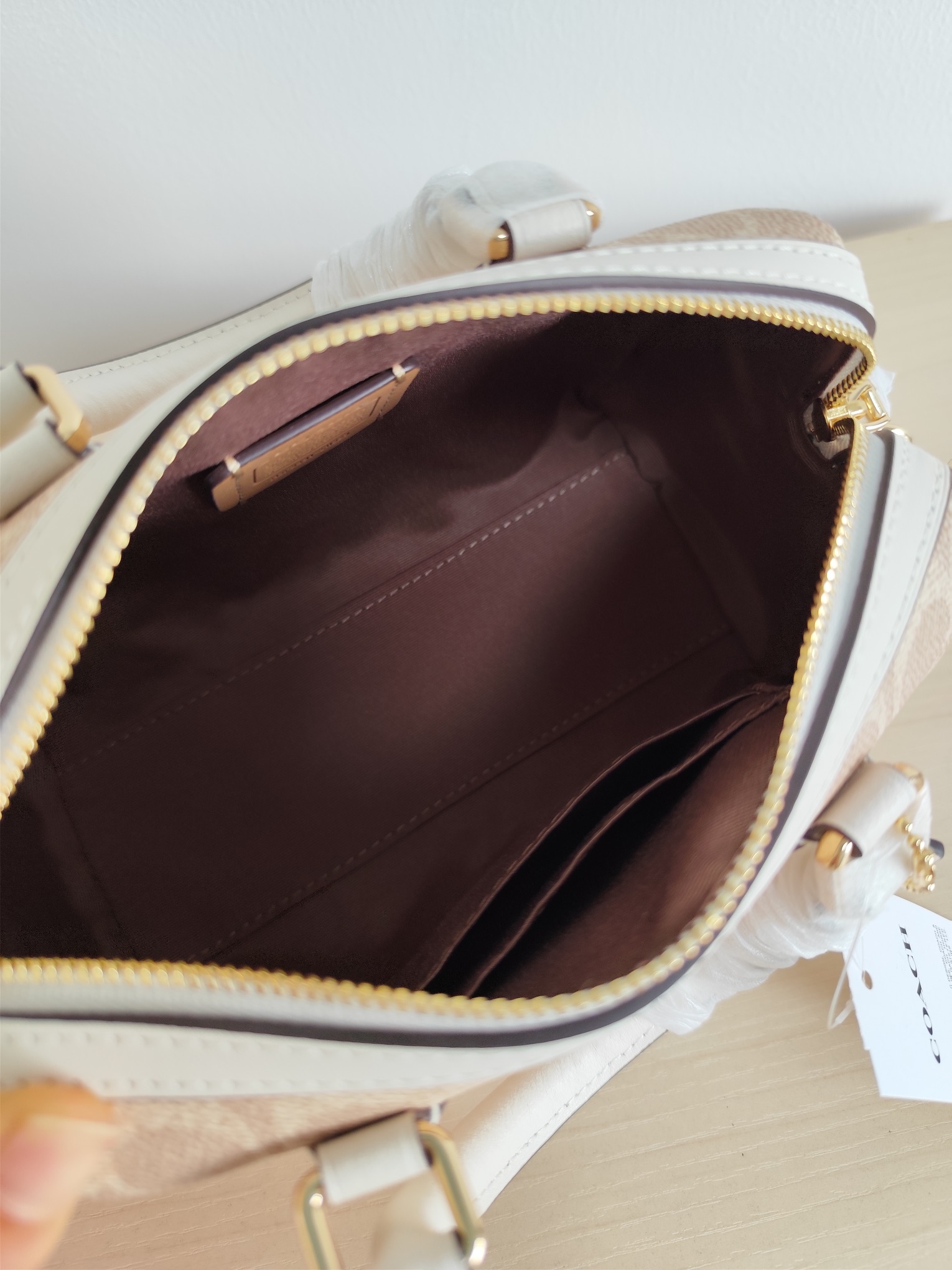 Coach 纯 COACH 蔻驰 MINI ROWAN CW329女士单肩斜挎手提包波士顿包