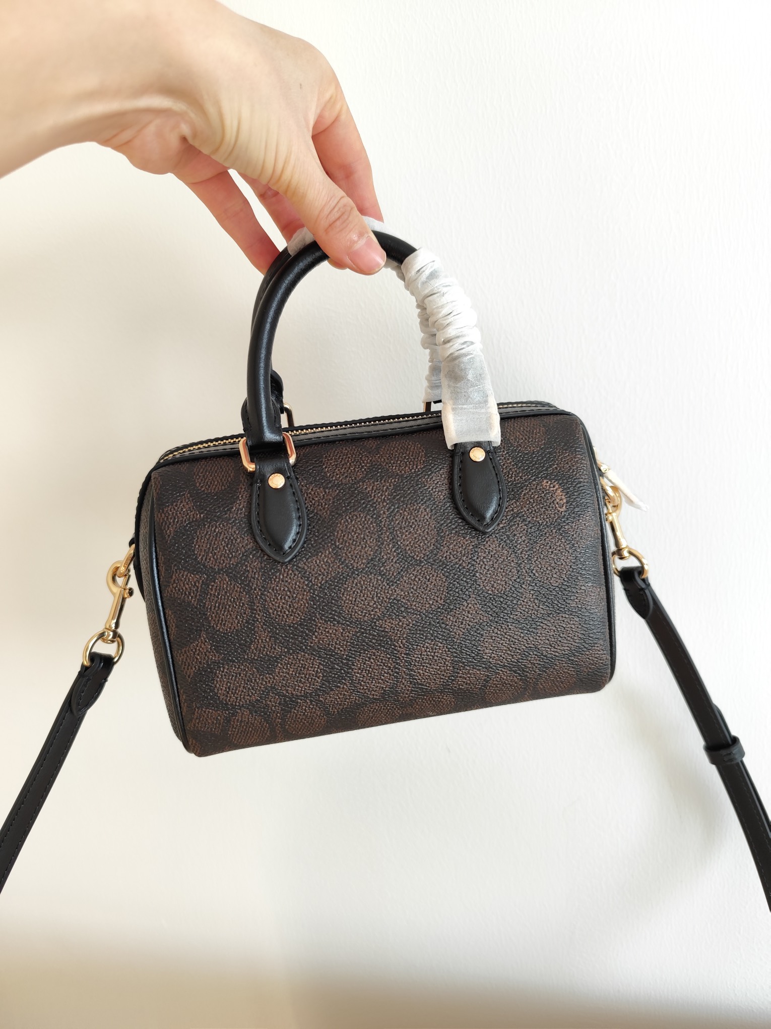 Coach 纯 COACH 蔻驰 MINI ROWAN CW329女士单肩斜挎手提包波士顿包
