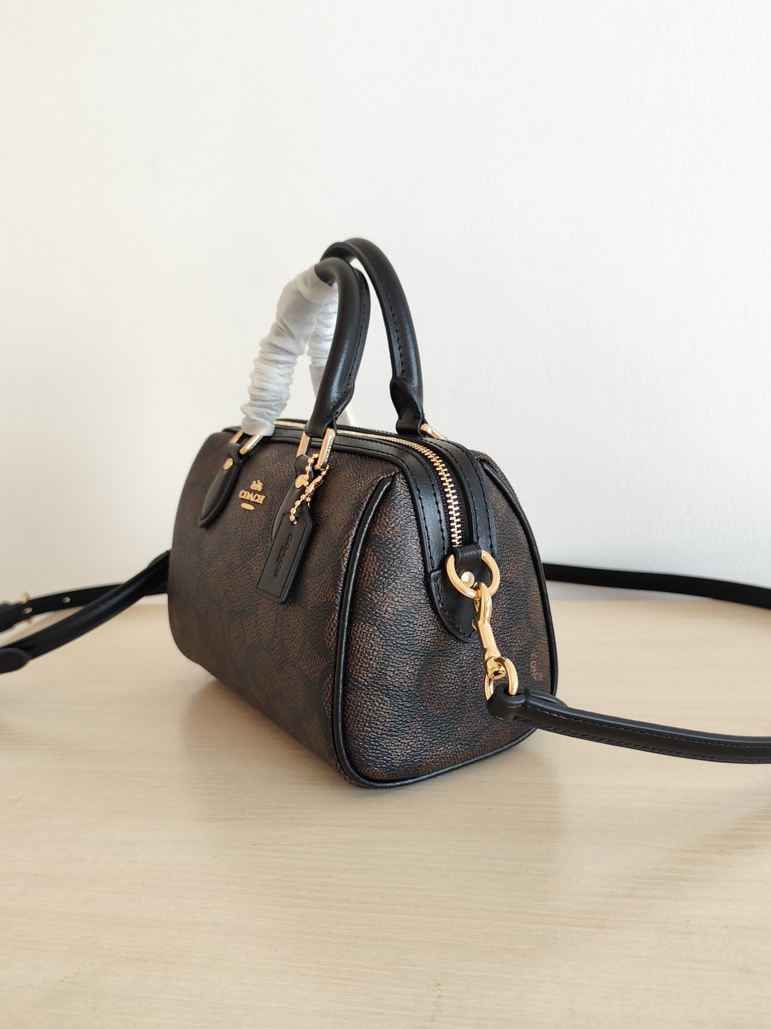 Coach 纯 COACH 蔻驰 MINI ROWAN CW329女士单肩斜挎手提包波士顿包