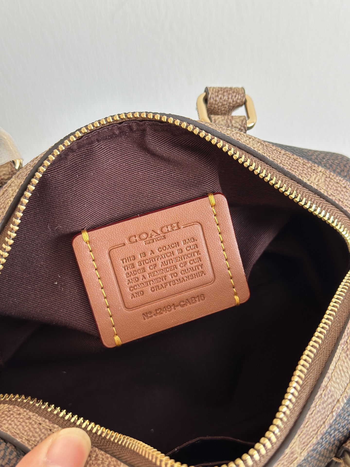 Coach ～纯 COACH 蔻驰 MINI ROWAN CAB16女士单肩斜挎手提包波士顿包