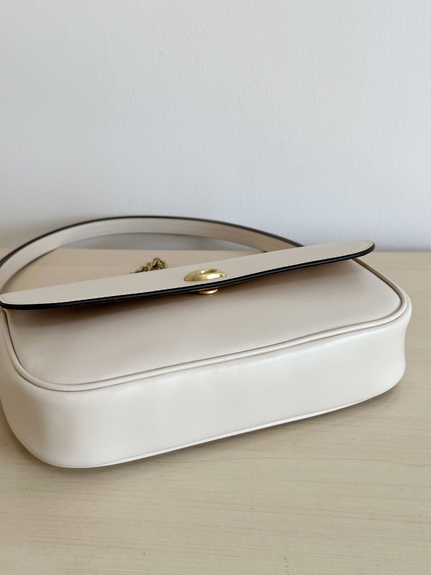 Coach ～￼ Coach蔻驰 CAN90 Brook系列法棍包 有牛皮和老花料两种材质