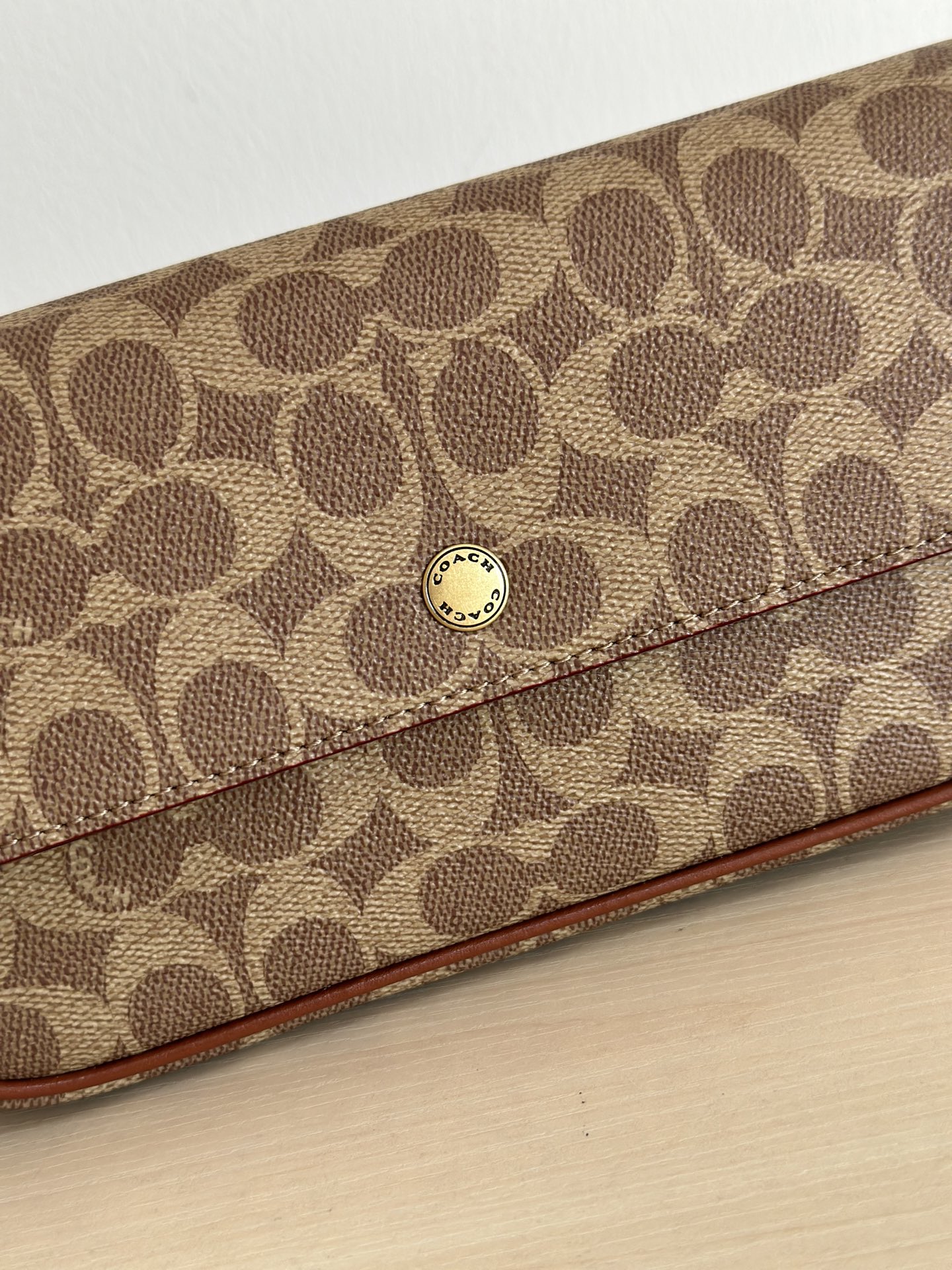 Coach ～￼ Coach蔻驰 CAN91 Brook系列法棍包 有牛皮和老花料两种材质