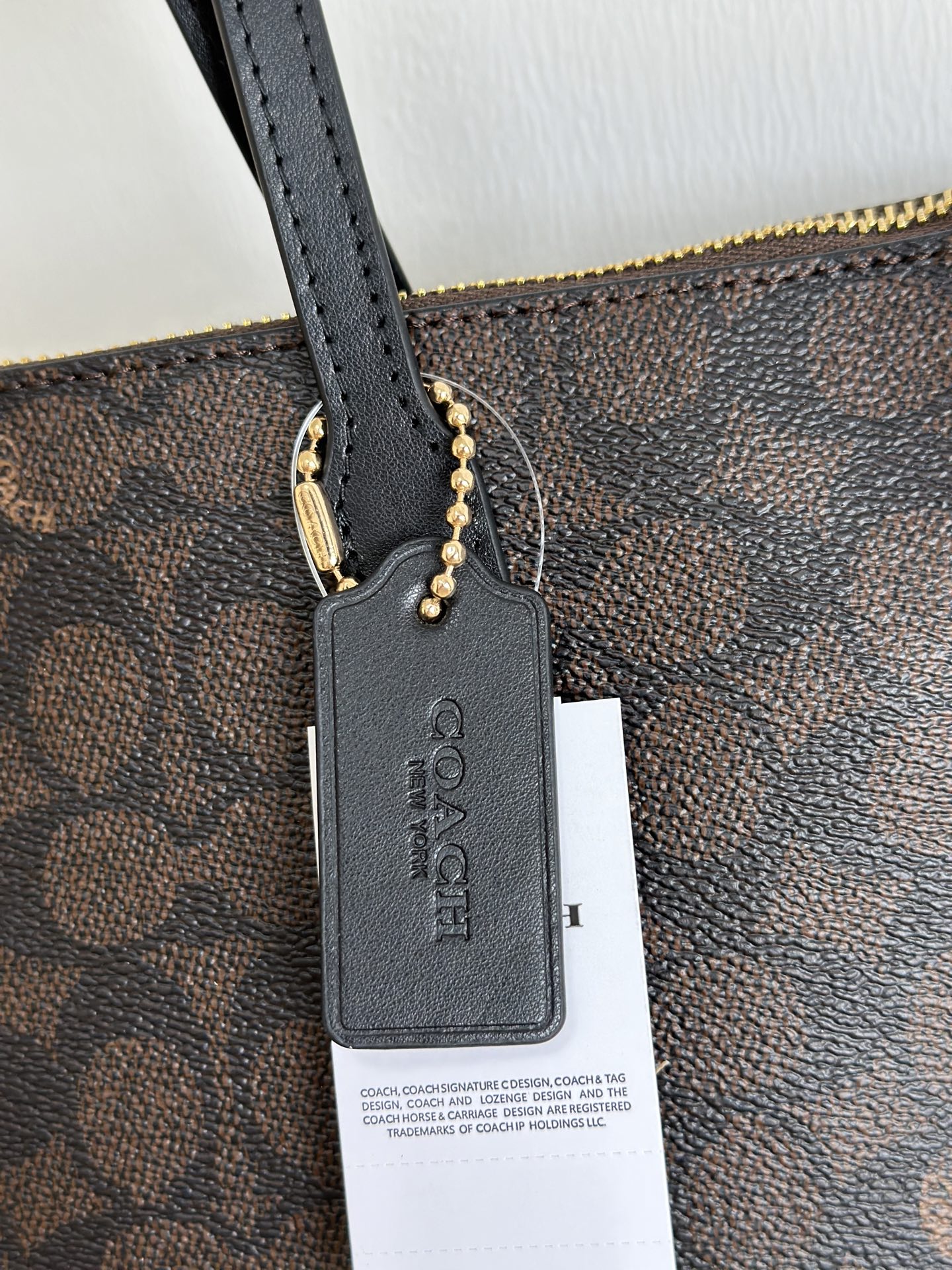 Coach ～黑咖色细节纯原 COACH 蔻驰CBT20 Zip top Tote 30新款拉链托特