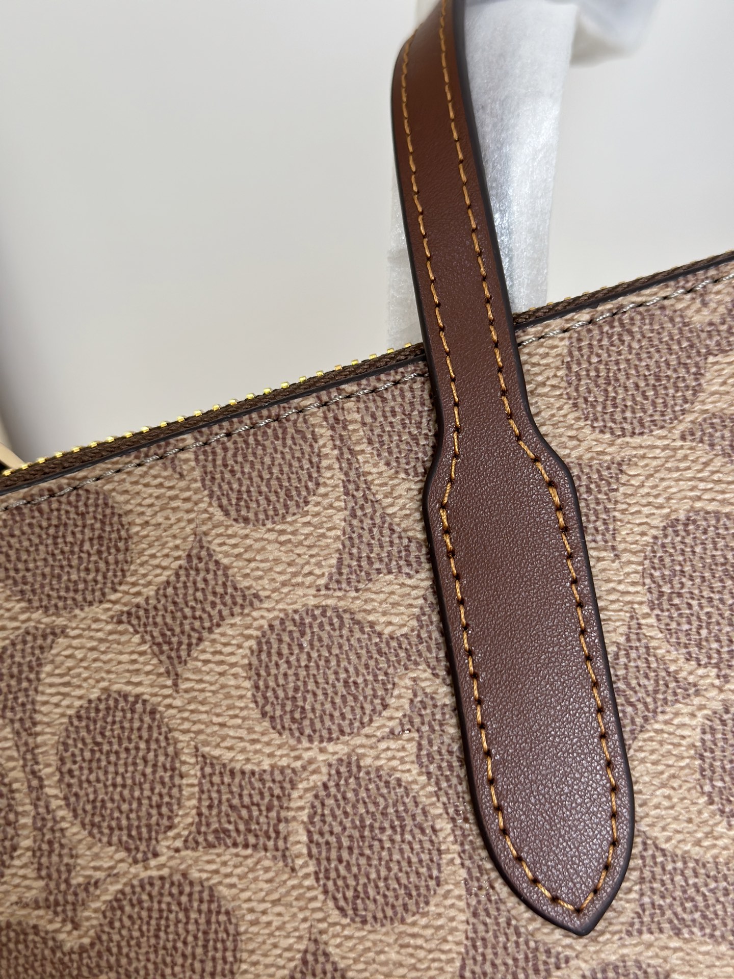 Coach ～焦糖色细节纯原 COACH 蔻驰CBT20 Zip top Tote 30新款拉链托特
