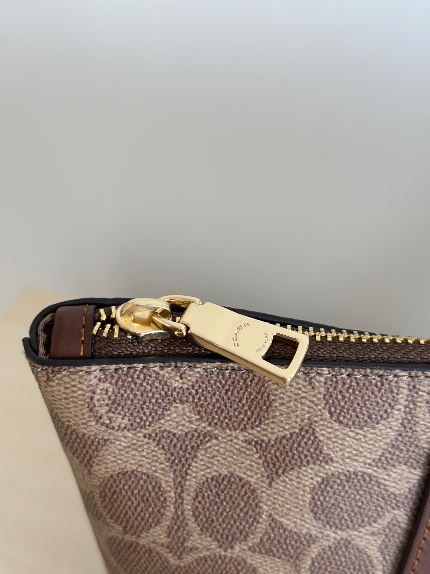 Coach ～焦糖色细节纯原 COACH 蔻驰CBT20 Zip top Tote 30新款拉链托特