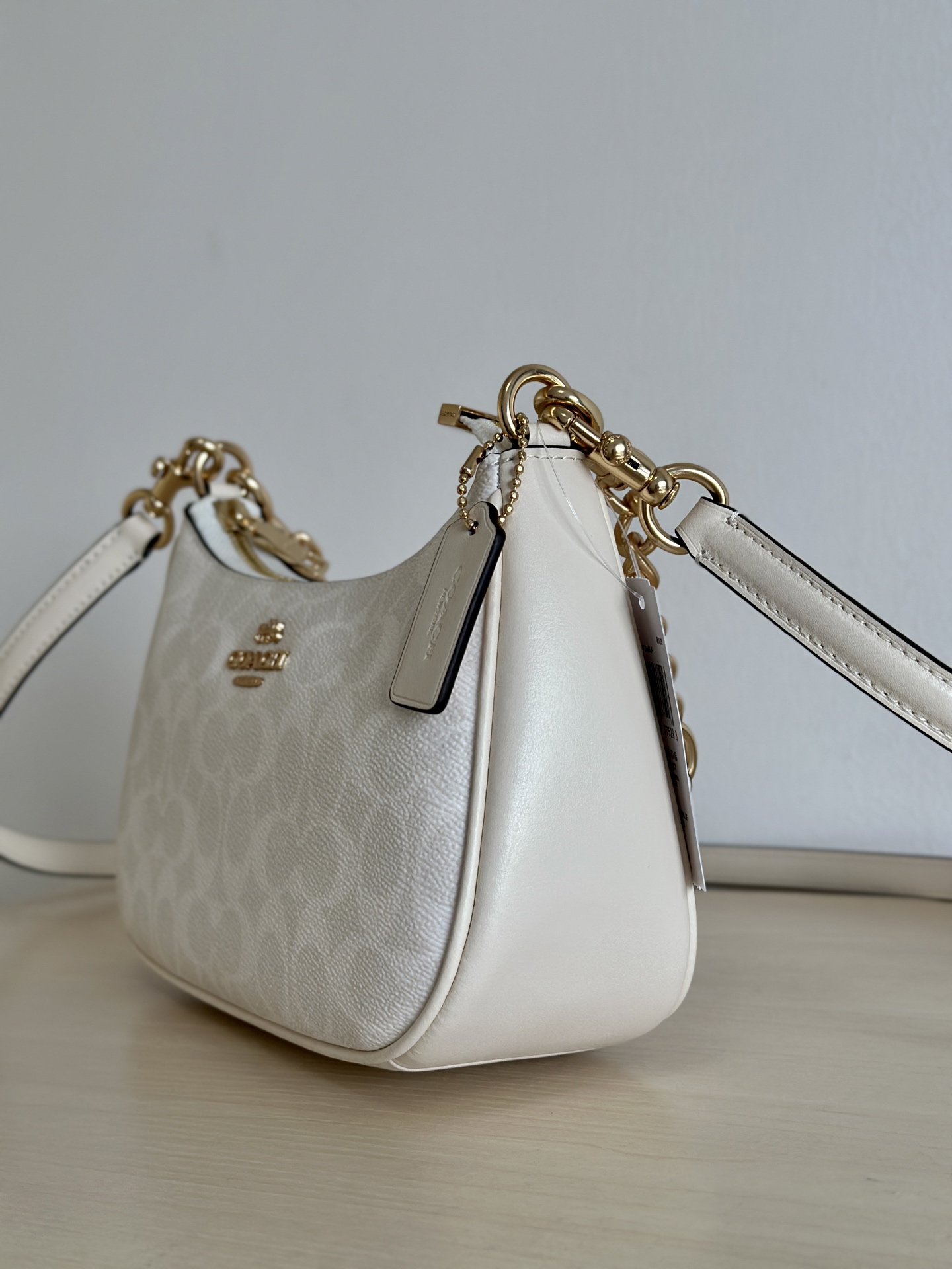 Coach 纯原COACH/蔻驰CV933 Teri系列单肩包PVC配皮单肩斜挎腋下包手提包