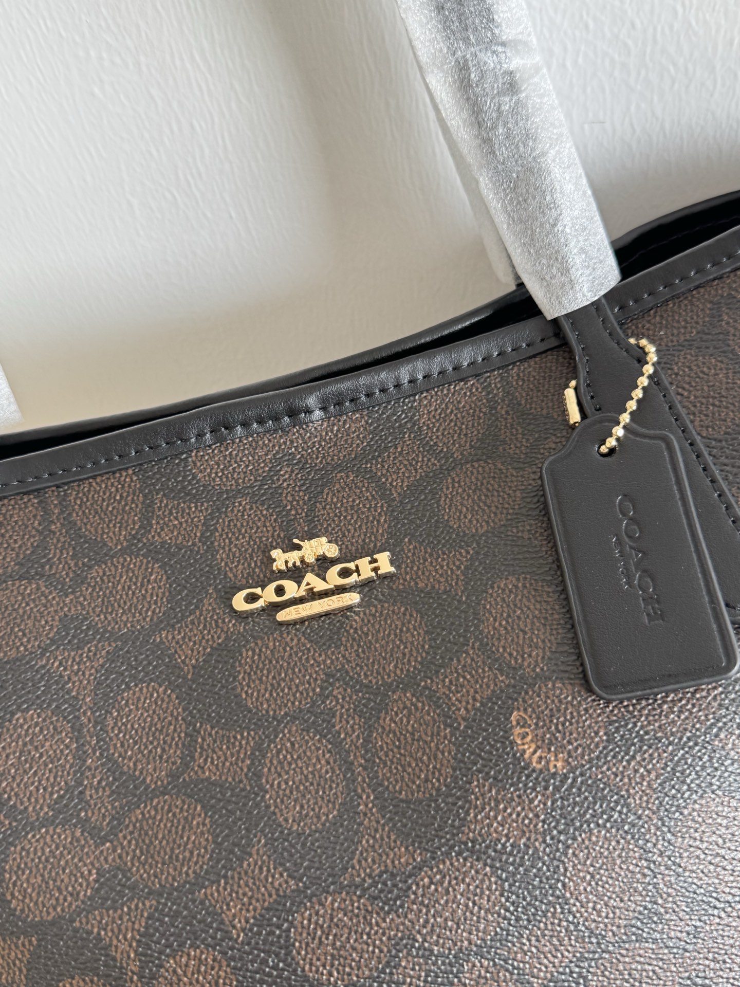 Coach 纯原Coach蔻驰 CDX82 City26系列中号托特包购物袋 最新版本 双面贴合工艺