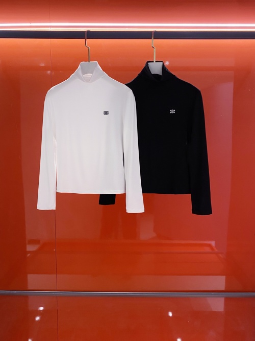 Elegant Women's Long Sleeve T-Shirt, Slim Fit, High Neck, Soft Tencel Cotton. 1 Elegant Women's Long Sleeve T-Shirt, Slim Fit, High Neck, Soft Tencel Cotton.