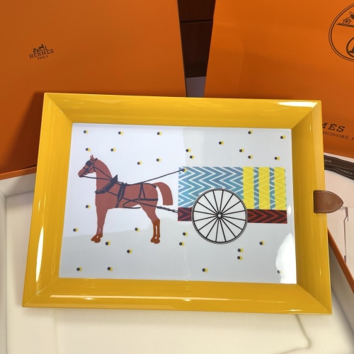 Hermes Atrium Hypnomobile Tray,Ochre Yellow Hand-Painted Wood,Home Decor 1 Hermes Atrium Hypnomobile Tray,Ochre Yellow Hand-Painted Wood,Home Decor