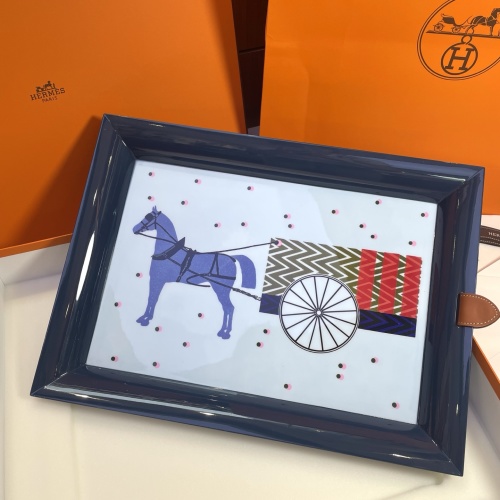 Hermes Atrium Hypnomobile Indigo Blue Tray - Hand-Painted Wooden Decor 1 Hermes Atrium Hypnomobile Indigo Blue Tray - Hand-Painted Wooden Decor