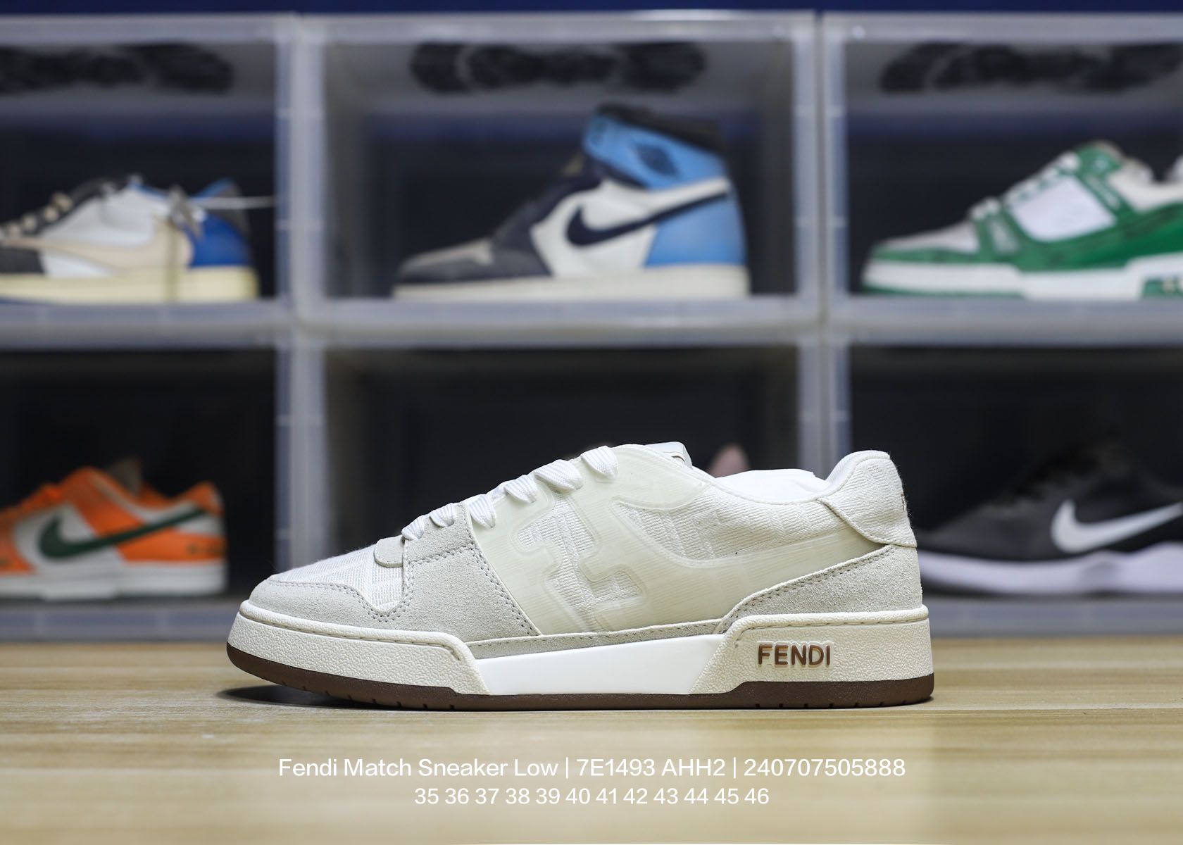 芬迪Fendi Match Sneaker Low 竞赛系列低帮复古百搭休闲运动板鞋 7E1493 AHH2