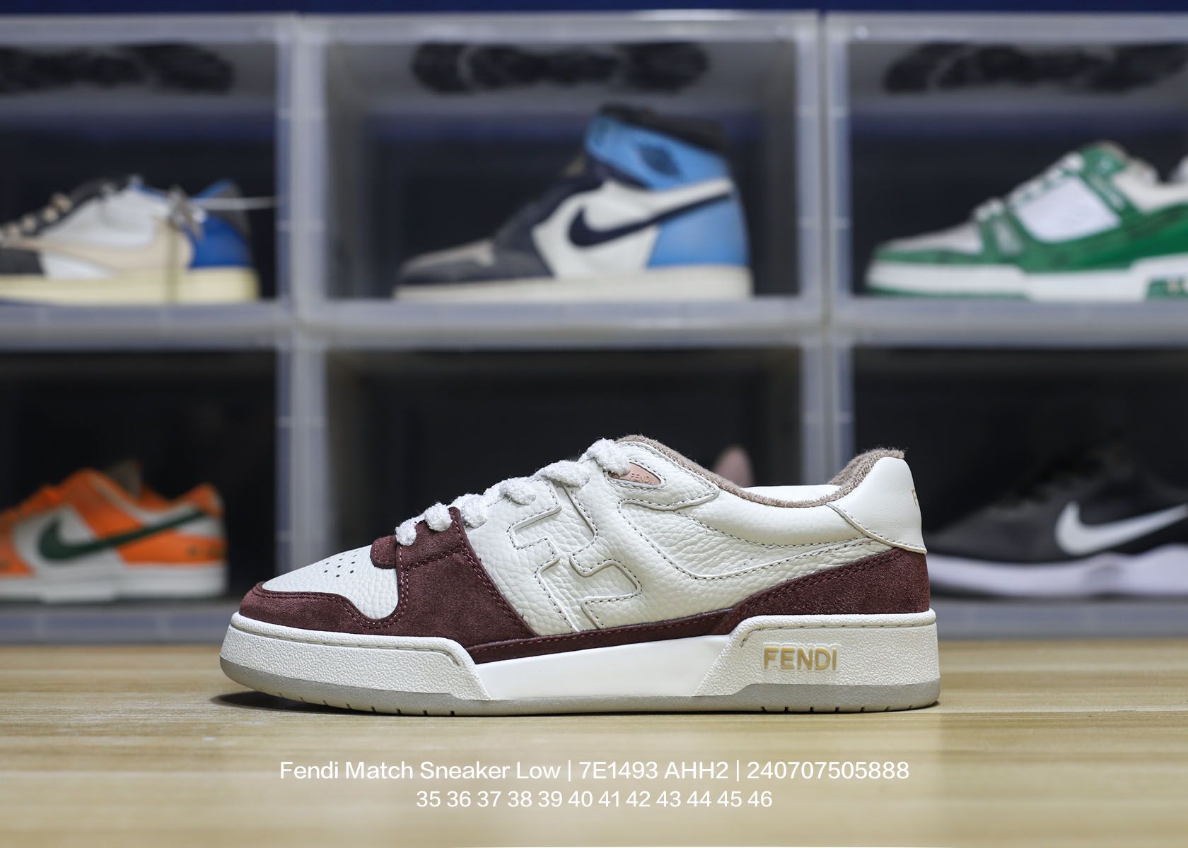 芬迪Fendi Match Sneaker Low 竞赛系列低帮复古百搭休闲运动板鞋 7E1493 AHH2