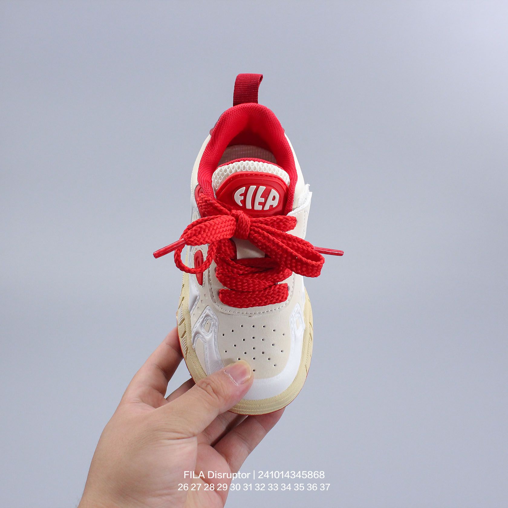 图片[2]-FILA/斐乐 💯🧒童鞋上线 斐乐 ❗FILA Disruptor 厚底百搭慢跑鞋 类型：童鞋 版本：公司级 尺码：26 27 28 29 30 31 32 33 34 35 36 37-选品中心