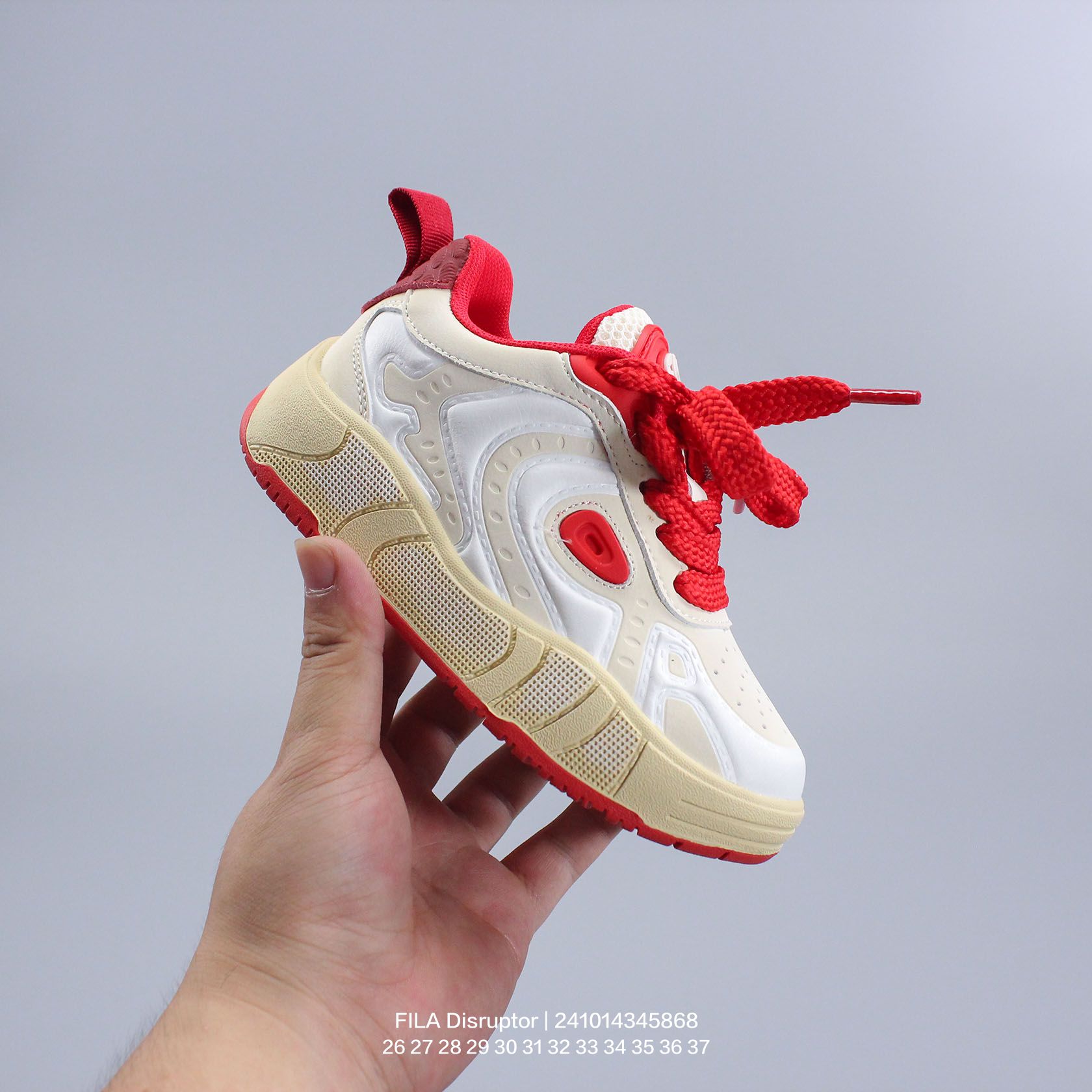 FILA/斐乐 💯🧒童鞋上线 斐乐 ❗FILA Disruptor 厚底百搭慢跑鞋 类型：童鞋 版本：公司级 尺码：26 27 28 29 30 31 32 33 34 35 36 37-选品中心