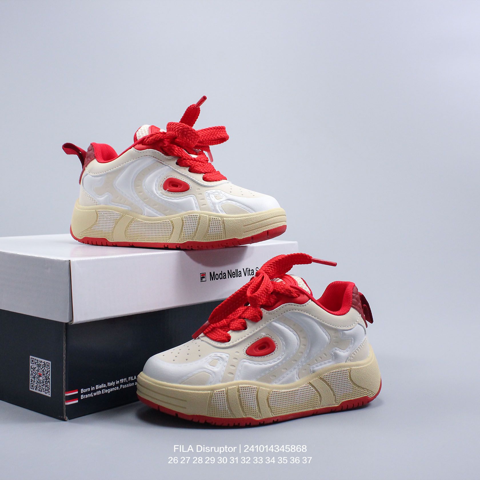 图片[9]-FILA/斐乐 💯🧒童鞋上线 斐乐 ❗FILA Disruptor 厚底百搭慢跑鞋 类型：童鞋 版本：公司级 尺码：26 27 28 29 30 31 32 33 34 35 36 37-选品中心