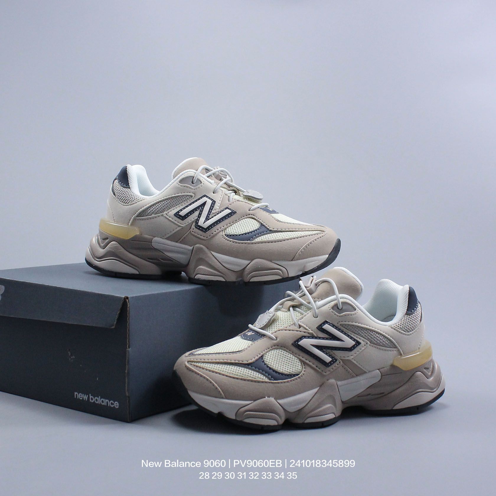 图片[9]-New Balance/新百伦 公司级 9060系列 童鞋版本上线,潮爹潮妈追寻的单品!!采用反绒面革及透气斜纹帆布料拼接鞋面材质，中底嵌入ABZORB缓震科技材料及后跟嵌入TPU装饰条稳固❗️ 复古爱好者看过来,全新配色!全新NB新百伦New Balance 9060\”Driftwood Castlerock\”系列复古百搭老爹风小象蹄休闲运动跑步鞋“浮木棕深灰 P类型：童鞋 版本：公司级 尺码：28 29 30 31 32 33 34 35-选品中心