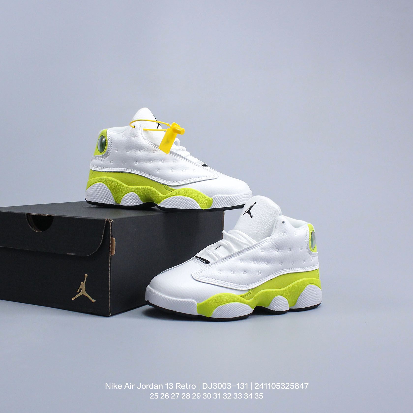图片[9]-Jordan/乔丹 中大童学生的潮流童鞋❗️潮爹潮妈追寻的单品🎁采用贴膜牛培皮革鞋面材质，中底钢印及缜密拉帮效果❗️耐克乔丹Nike Air Jordan 13 Retro 乔丹中帮复古休闲文化篮球鞋\” DJ3003-131 类型：童鞋 尺码：25 26 27 28 29 30 31 32 33 34 35-选品中心