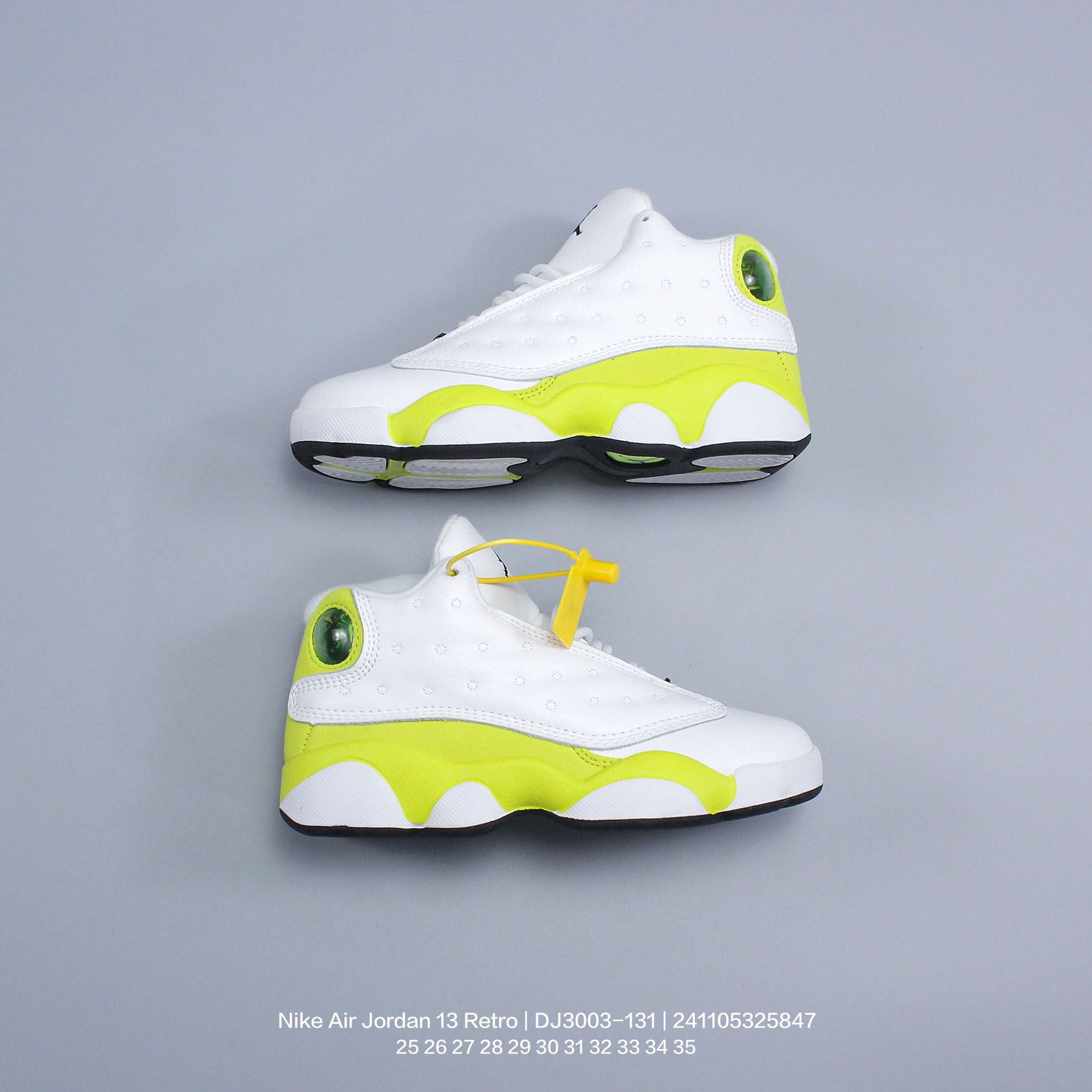 图片[7]-Jordan/乔丹 中大童学生的潮流童鞋❗️潮爹潮妈追寻的单品🎁采用贴膜牛培皮革鞋面材质，中底钢印及缜密拉帮效果❗️耐克乔丹Nike Air Jordan 13 Retro 乔丹中帮复古休闲文化篮球鞋\” DJ3003-131 类型：童鞋 尺码：25 26 27 28 29 30 31 32 33 34 35-选品中心