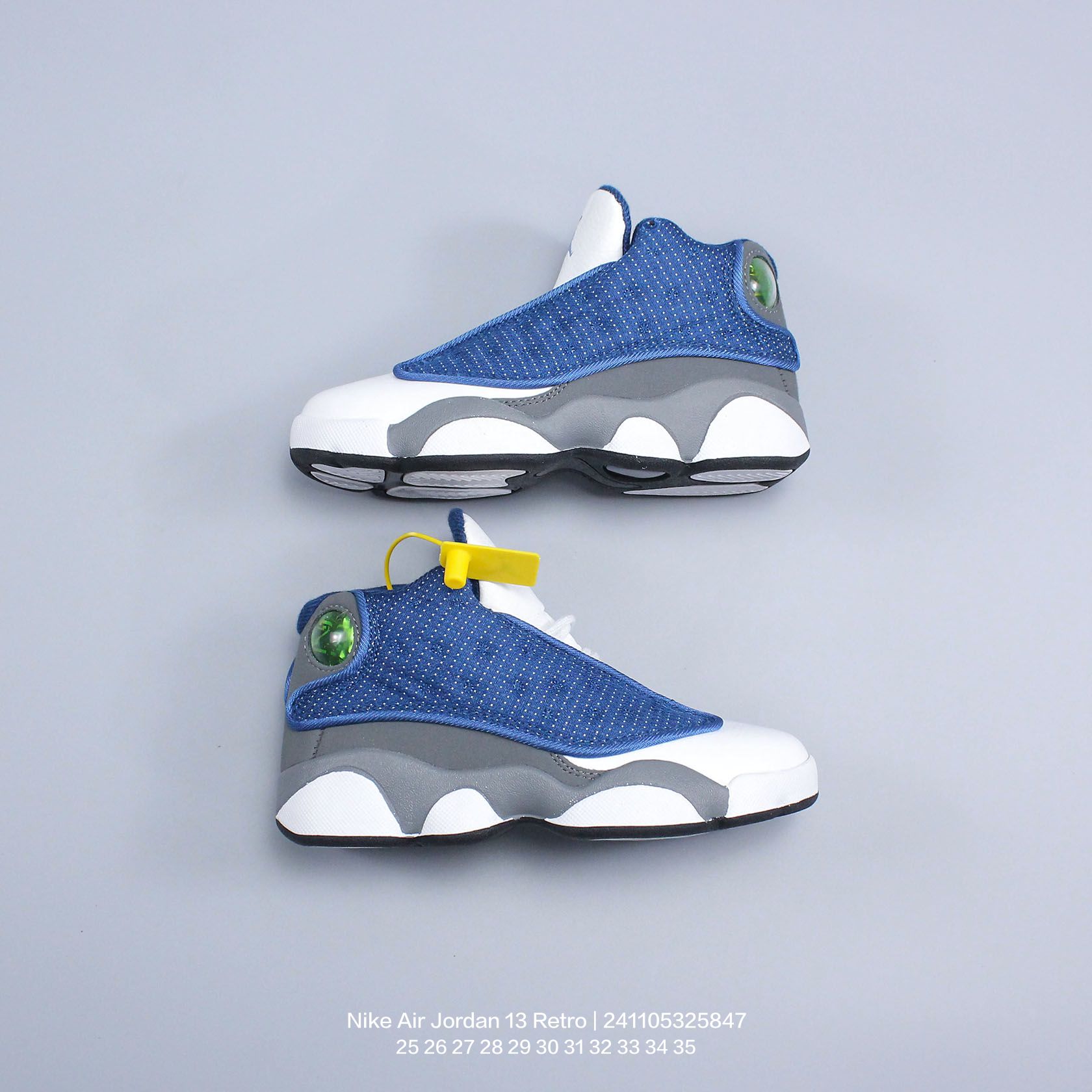 图片[7]-Jordan/乔丹 中大童学生的潮流童鞋❗️潮爹潮妈追寻的单品🎁采用贴膜牛培皮革鞋面材质，中底钢印及缜密拉帮效果❗️耐克乔丹Nike Air Jordan 13 Retro 乔丹中帮复古休闲文化篮球鞋\” 类型：童鞋 尺码：25 26 27 28 29 30 31 32 33 34 35-选品中心