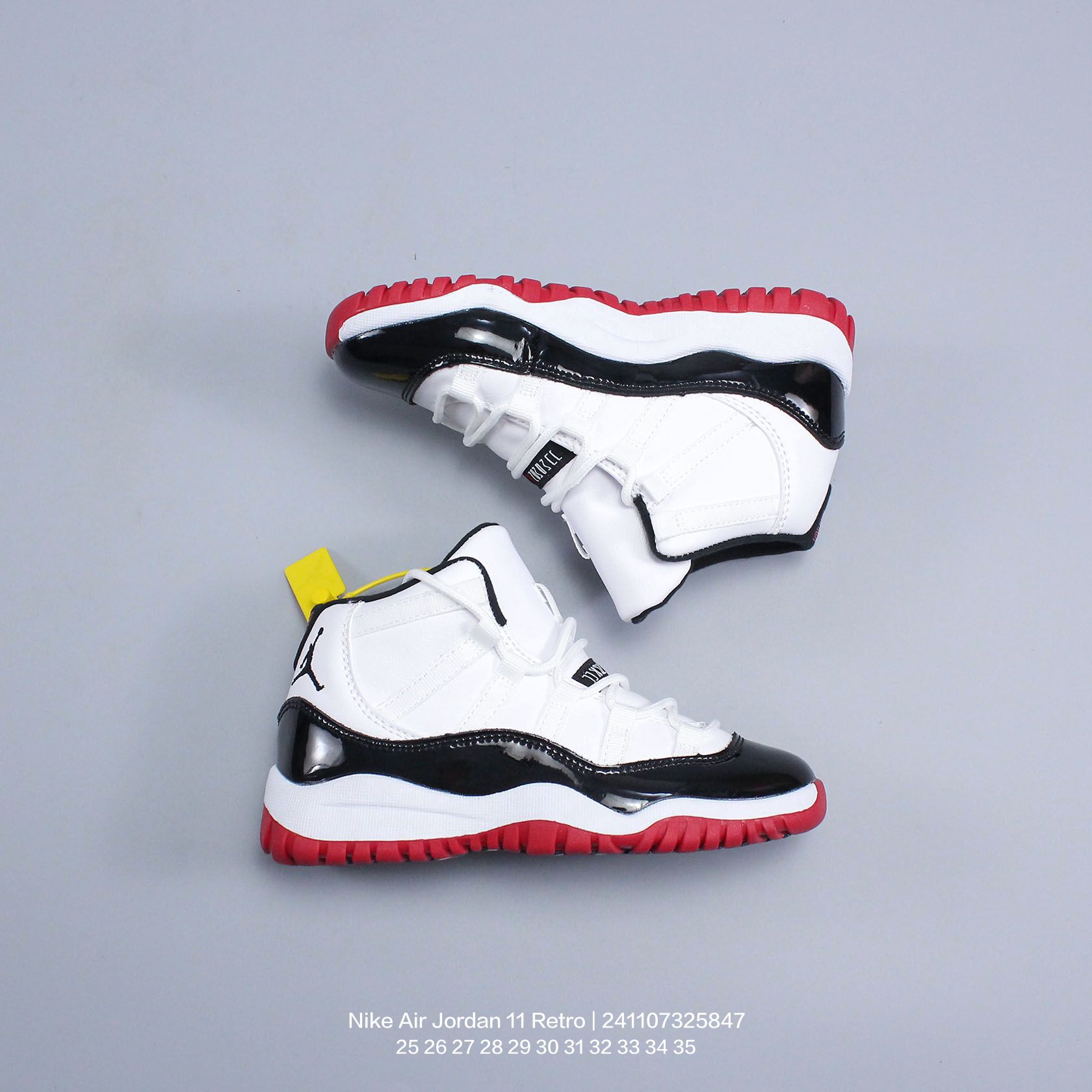 图片[7]-Jordan/乔丹 中大童学生的潮流童鞋❗️潮爹潮妈追寻的单品🎁采用贴膜牛培皮革鞋面材质，中底钢印及缜密拉帮效果❗️耐克乔丹Nike Air Jordan 11 Retro 乔丹中帮复古休闲文化篮球鞋\” 类型：童鞋 尺码：25 26 27 28 29 30 31 32 33 34 35-选品中心