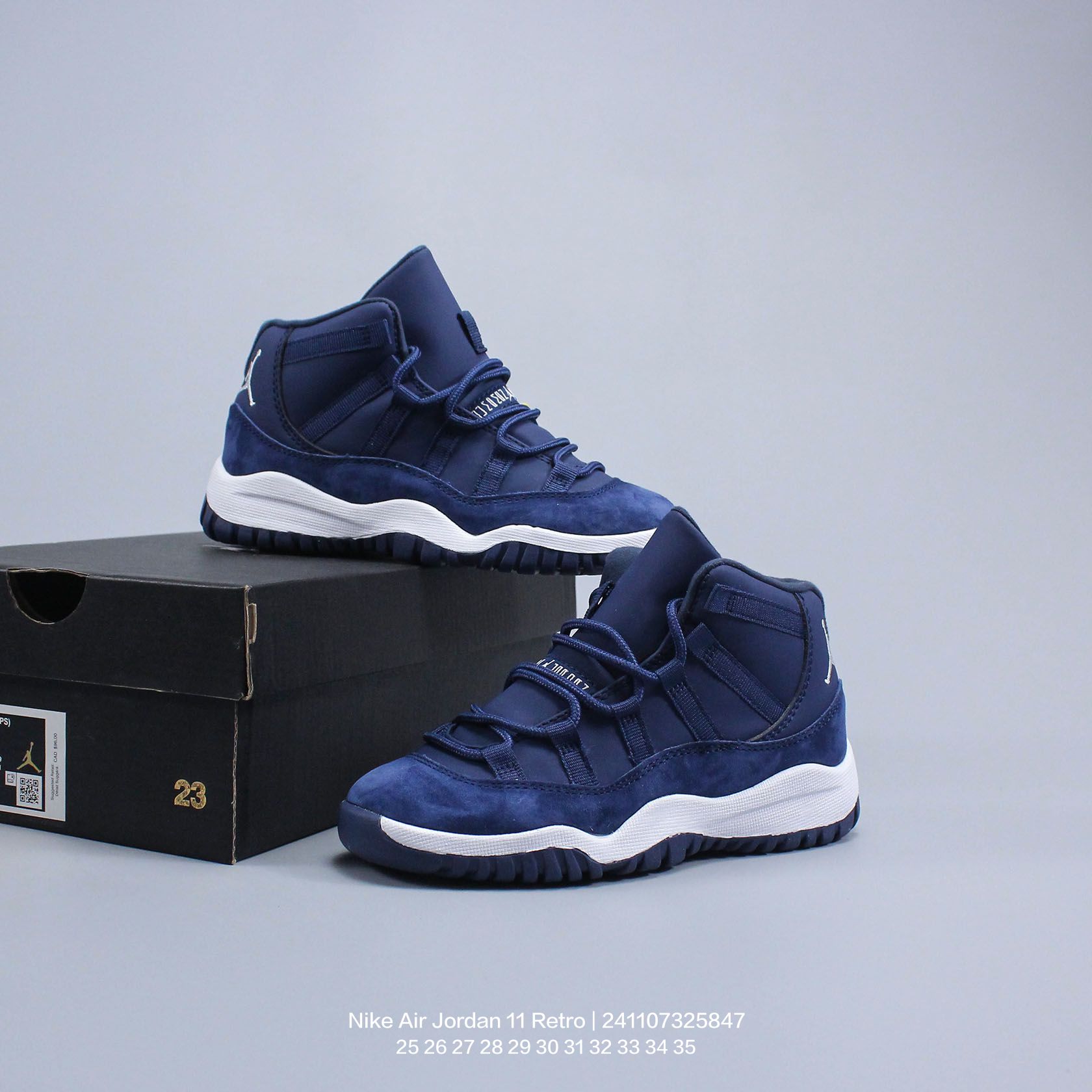 图片[9]-Jordan/乔丹 中大童学生的潮流童鞋❗️潮爹潮妈追寻的单品🎁采用贴膜牛培皮革鞋面材质，中底钢印及缜密拉帮效果❗️耐克乔丹Nike Air Jordan 11 Retro 乔丹中帮复古休闲文化篮球鞋\” 类型：童鞋 尺码：25 26 27 28 29 30 31 32 33 34 35-选品中心