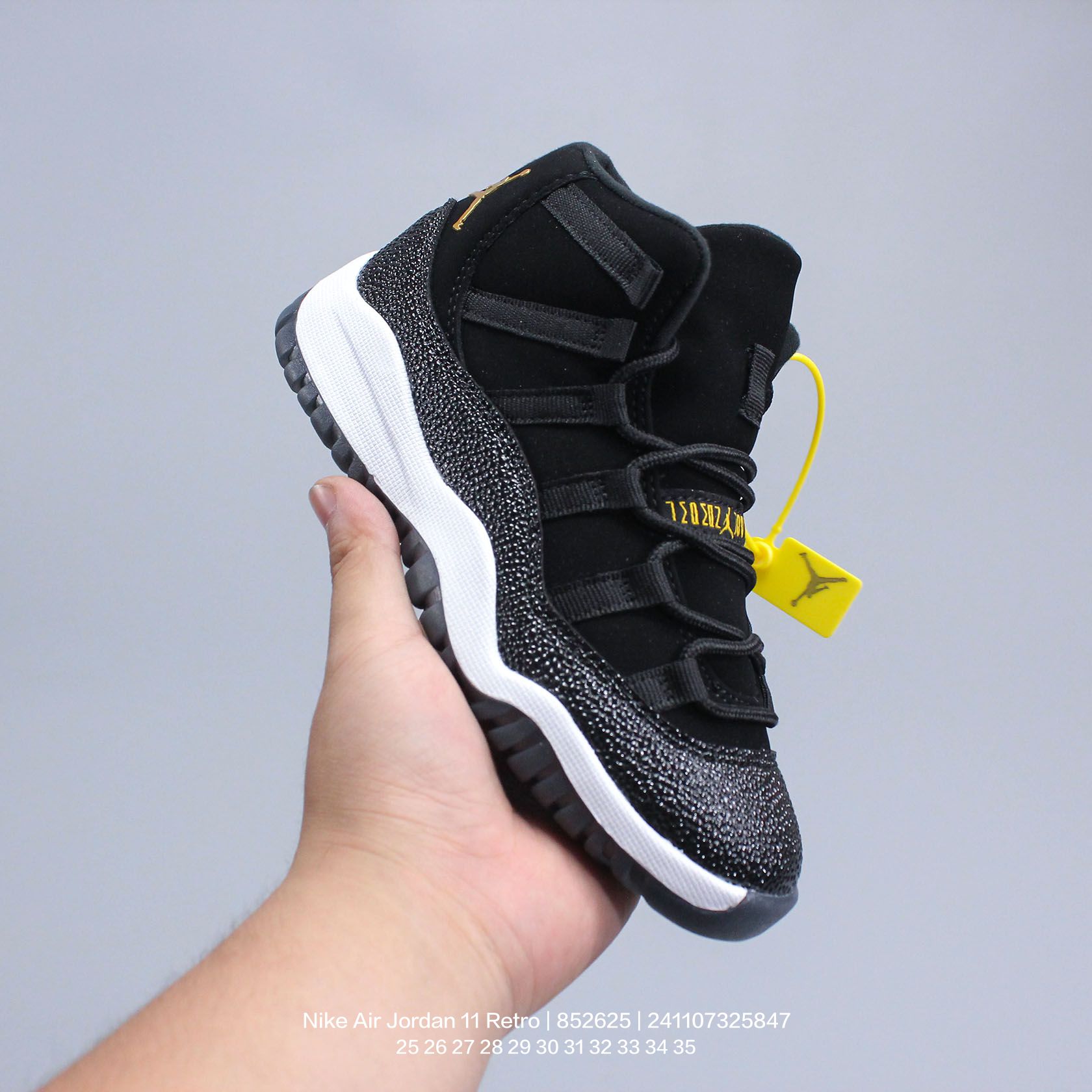 Jordan/乔丹 中大童学生的潮流童鞋❗️潮爹潮妈追寻的单品🎁采用贴膜牛培皮革鞋面材质，中底钢印及缜密拉帮效果❗️耐克乔丹Nike Air Jordan 11 Retro 乔丹中帮复古休闲文化篮球鞋\