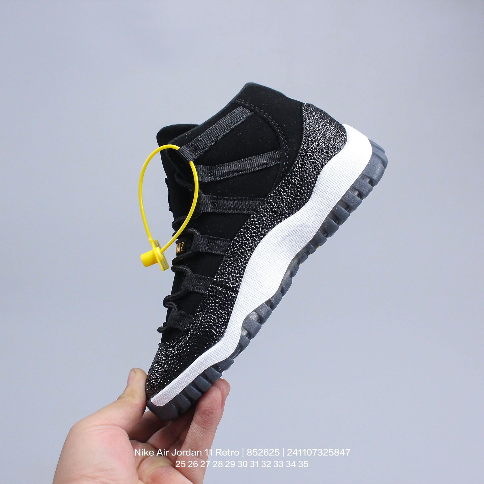 图片[3]-Jordan/乔丹 中大童学生的潮流童鞋❗️潮爹潮妈追寻的单品🎁采用贴膜牛培皮革鞋面材质，中底钢印及缜密拉帮效果❗️耐克乔丹Nike Air Jordan 11 Retro 乔丹中帮复古休闲文化篮球鞋\” 852625 类型：童鞋 尺码：25 26 27 28 29 30 31 32 33 34 35-选品中心