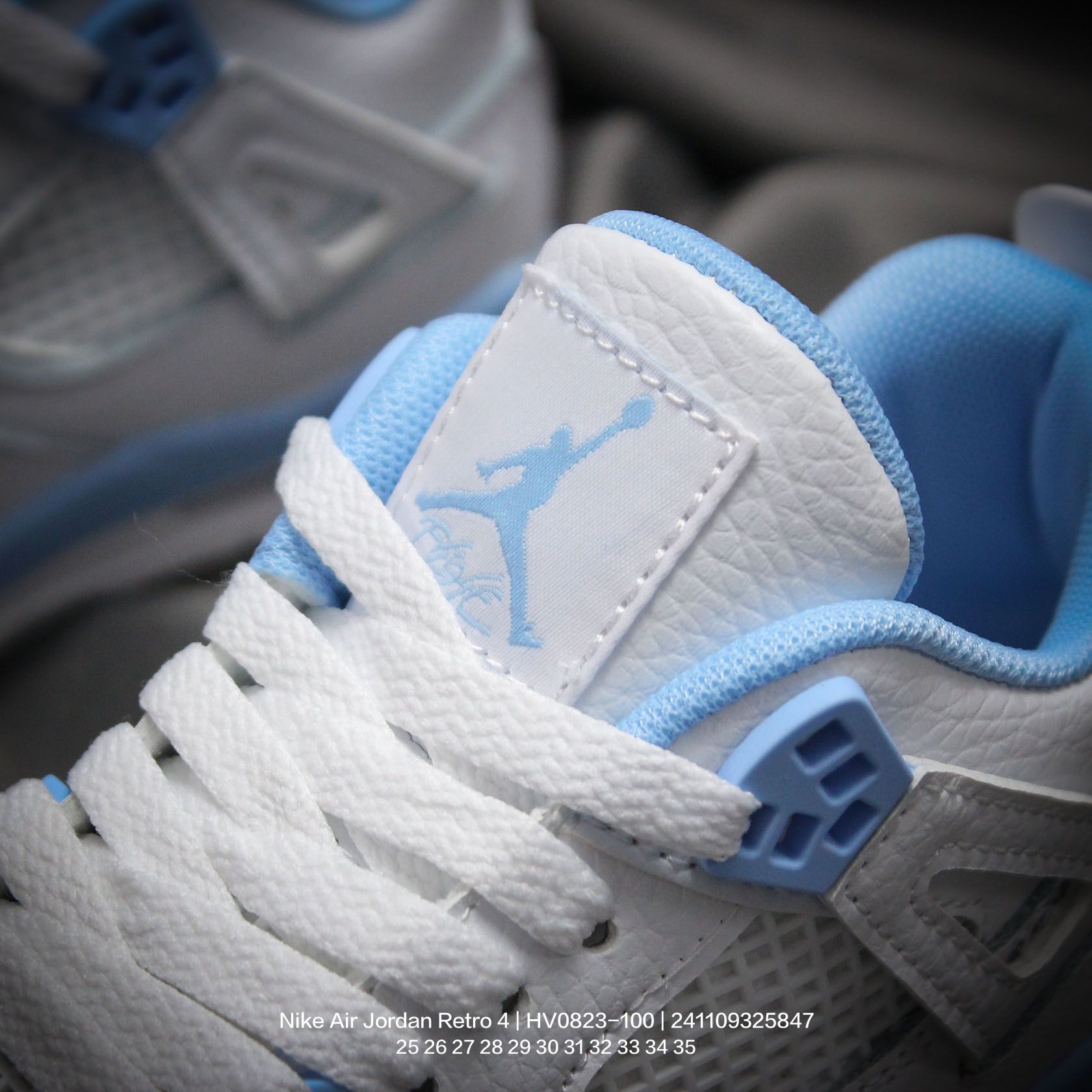 图片[7]-Jordan/乔丹 中大童学生的潮流童鞋❗️潮爹潮妈追寻的单品🎁采用贴膜牛培皮革鞋面材质，中底钢印及缜密拉帮效果❗️耐克乔丹Nike Air Jordan Retro 4乔丹AJ4代中帮复古休闲文化篮球鞋\” HV0823-100 类型：童鞋 尺码：25 26 27 28 29 30 31 32 33 34 35-选品中心