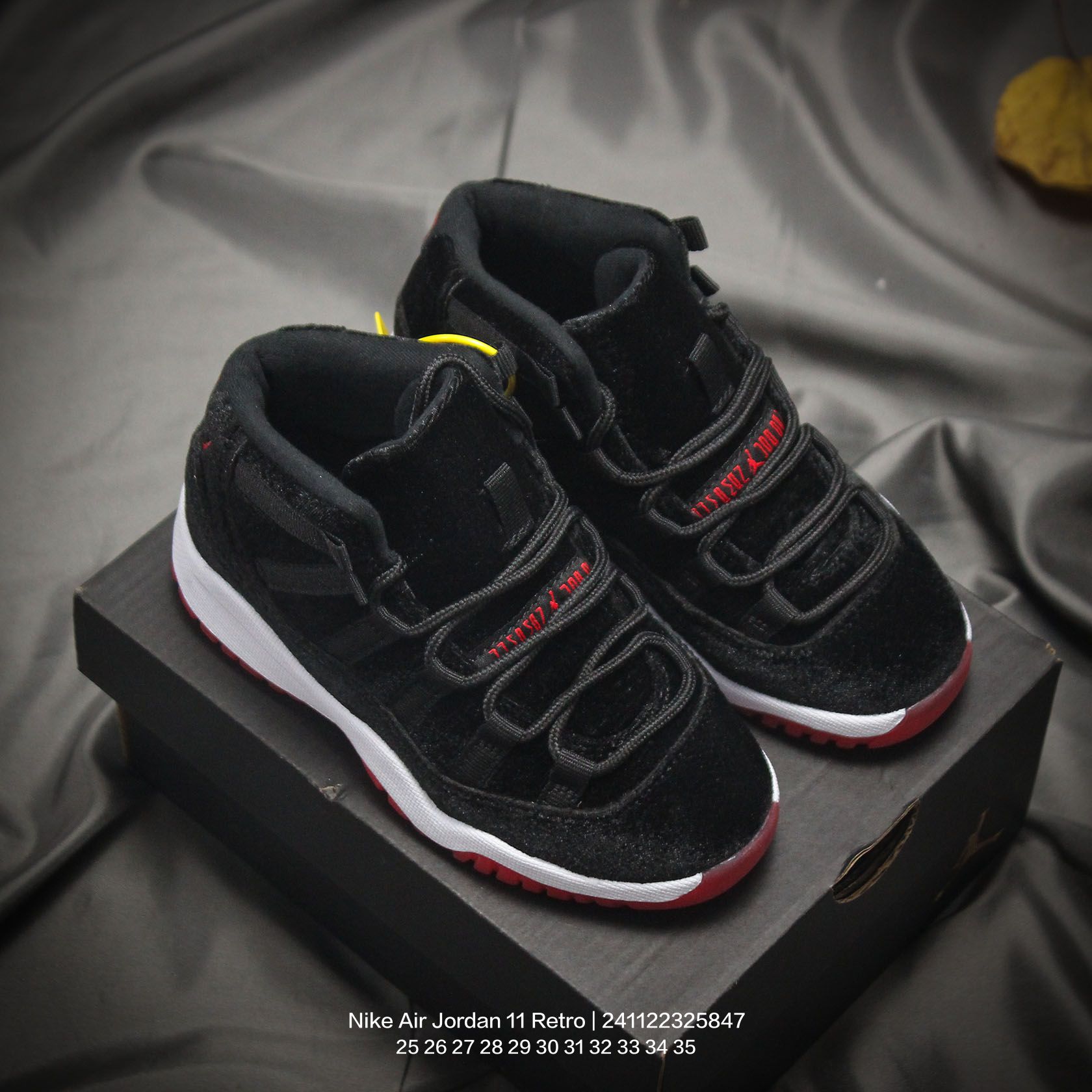 图片[9]-Jordan/乔丹 中大童学生的潮流童鞋❗️潮爹潮妈追寻的单品🎁采用贴膜牛培皮革鞋面材质，中底钢印及缜密拉帮效果❗️耐克乔丹Nike Air Jordan 11 Retro 乔丹中帮复古休闲文化篮球鞋\” 类型：童鞋 尺码：25 26 27 28 29 30 31 32 33 34 35-选品中心