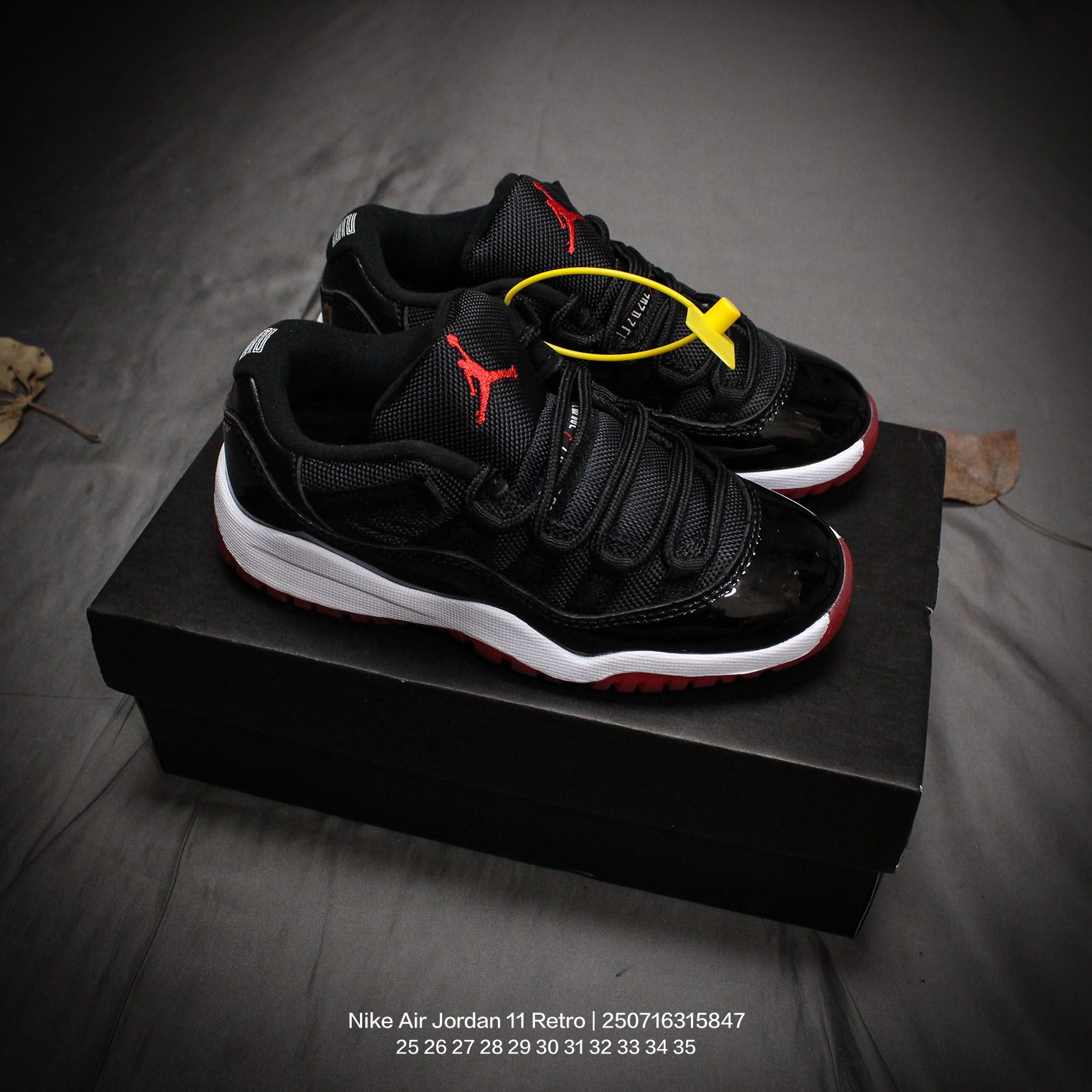 图片[9]-Jordan/乔丹 中大童学生的潮流童鞋❗️潮爹潮妈追寻的单品🎁采用贴膜牛培皮革鞋面材质，中底钢印及缜密拉帮效果❗️耐克乔丹Nike Air Jordan 11 Retro 乔丹中帮复古休闲文化篮球鞋\” 类型：童鞋 尺码：25 26 27 28 29 30 31 32 33 34 35-选品中心