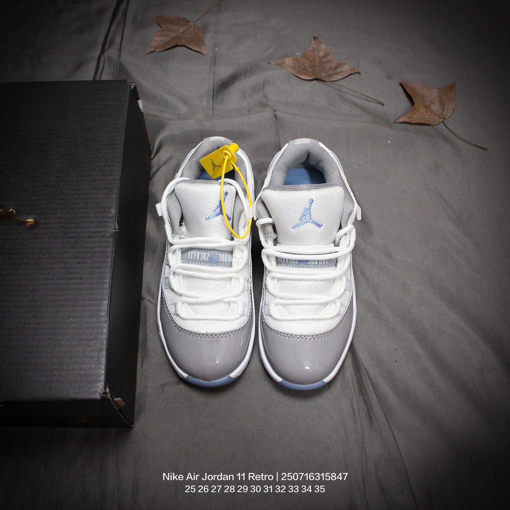 图片[8]-Jordan/乔丹 中大童学生的潮流童鞋❗️潮爹潮妈追寻的单品🎁采用贴膜牛培皮革鞋面材质，中底钢印及缜密拉帮效果❗️耐克乔丹Nike Air Jordan 11 Retro 乔丹中帮复古休闲文化篮球鞋\” 类型：童鞋 尺码：25 26 27 28 29 30 31 32 33 34 35-选品中心