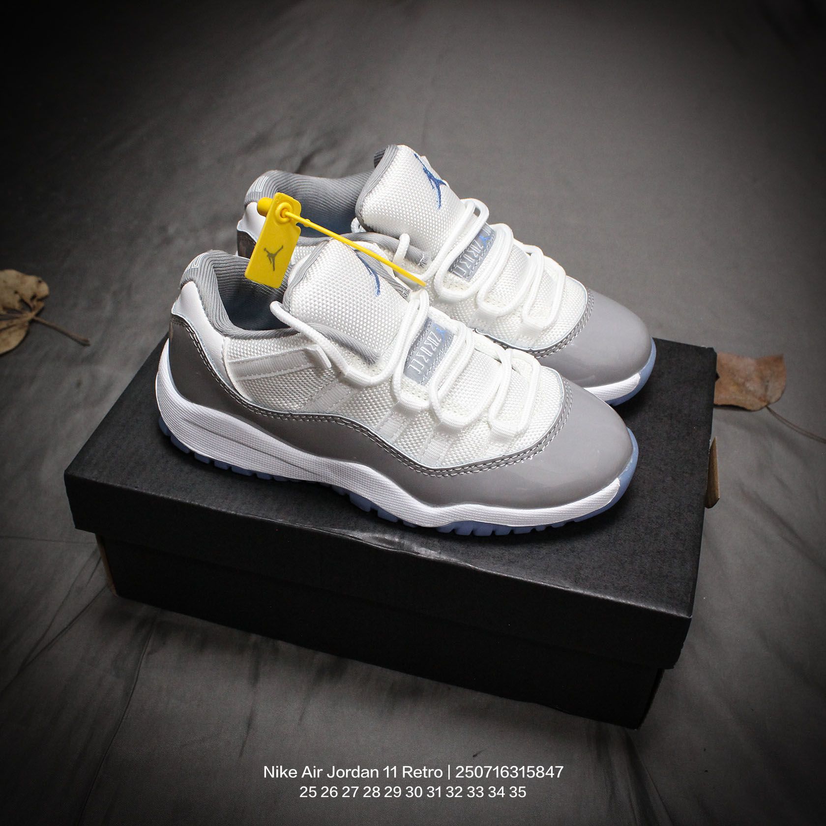 图片[9]-Jordan/乔丹 中大童学生的潮流童鞋❗️潮爹潮妈追寻的单品🎁采用贴膜牛培皮革鞋面材质，中底钢印及缜密拉帮效果❗️耐克乔丹Nike Air Jordan 11 Retro 乔丹中帮复古休闲文化篮球鞋\” 类型：童鞋 尺码：25 26 27 28 29 30 31 32 33 34 35-选品中心